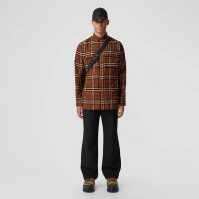 Burberry Blurred Check Cotton Shirt outlook