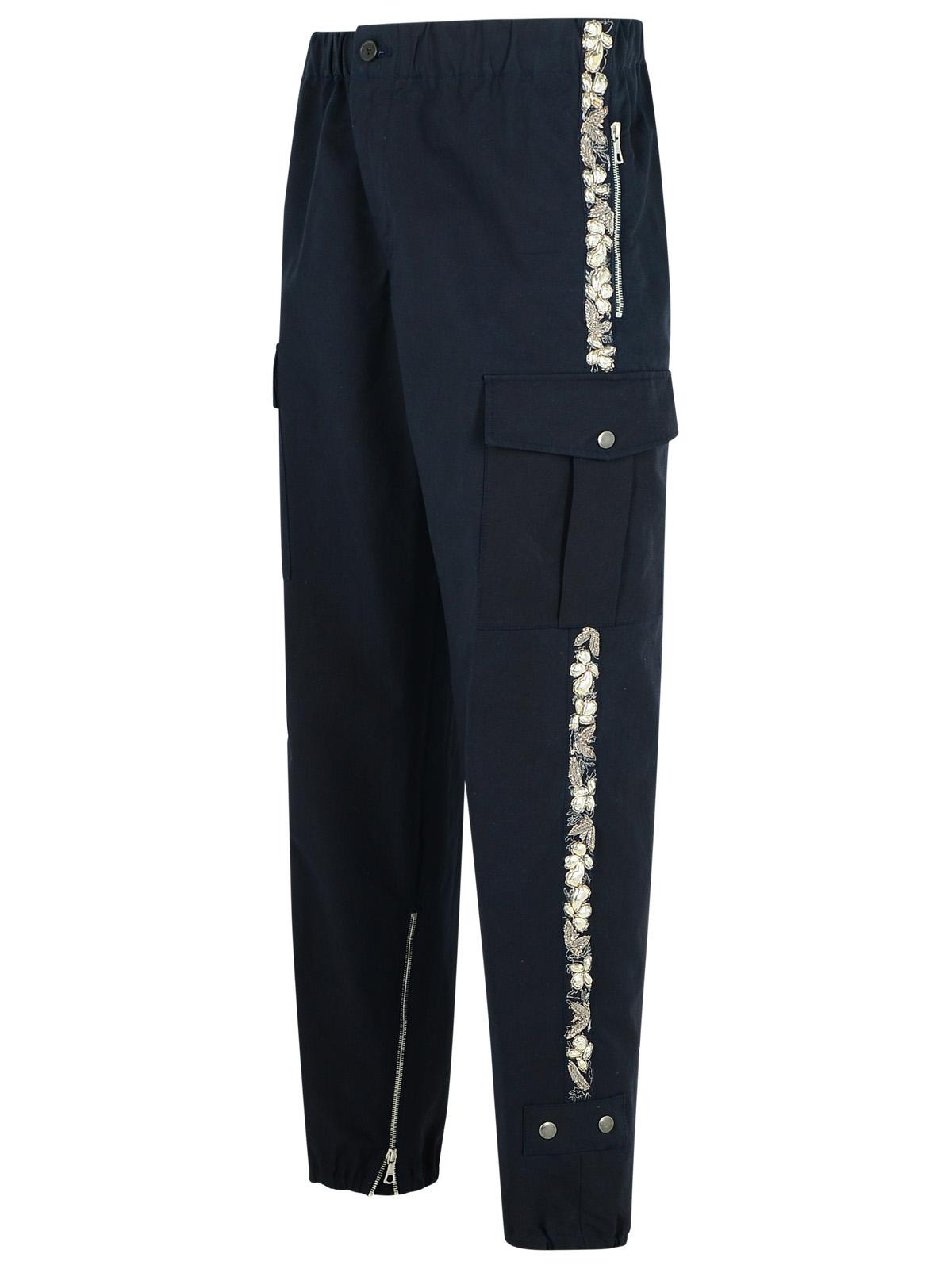 Dries Van Noten 'Pebb' Navy Cotton Pants Men - 2