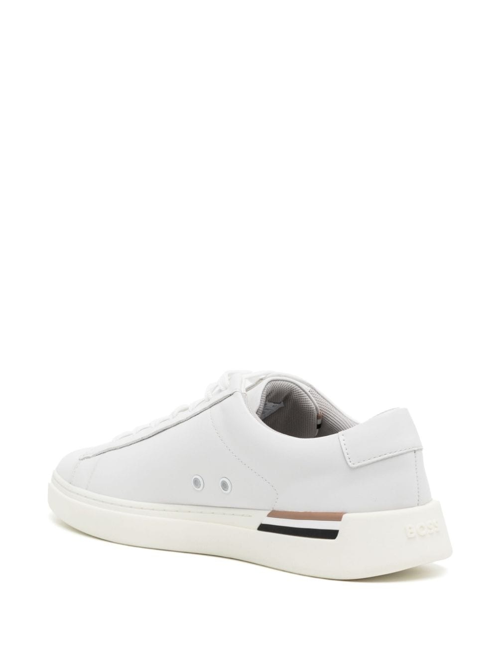 lace-up leather sneakers - 3