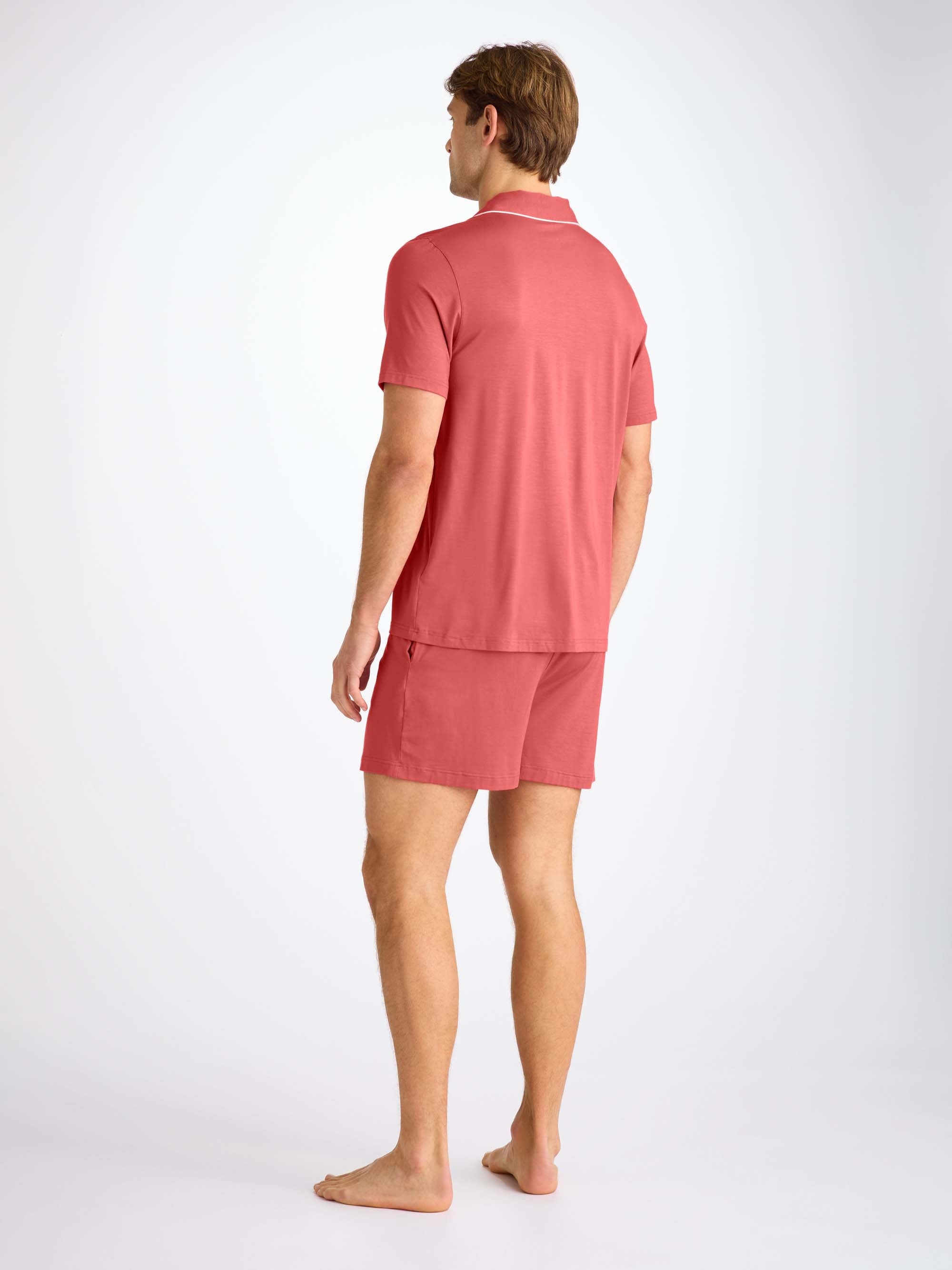 Men's Short Pajamas Basel Micro Modal Stretch Apple Red - 4
