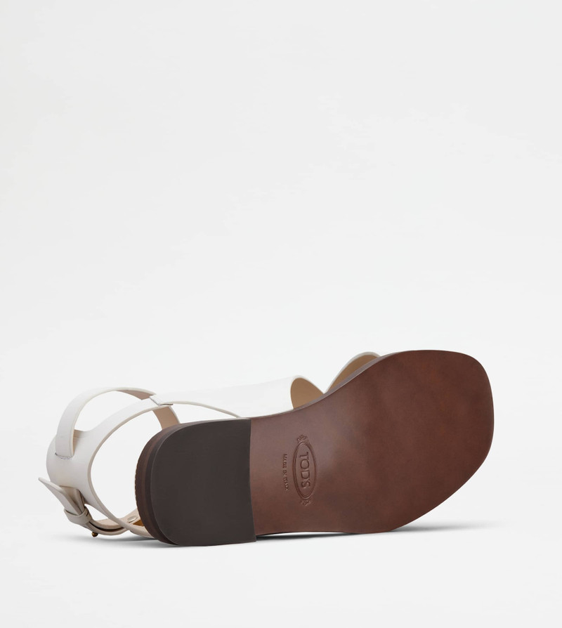 SANDALS IN LEATHER - WHITE 4