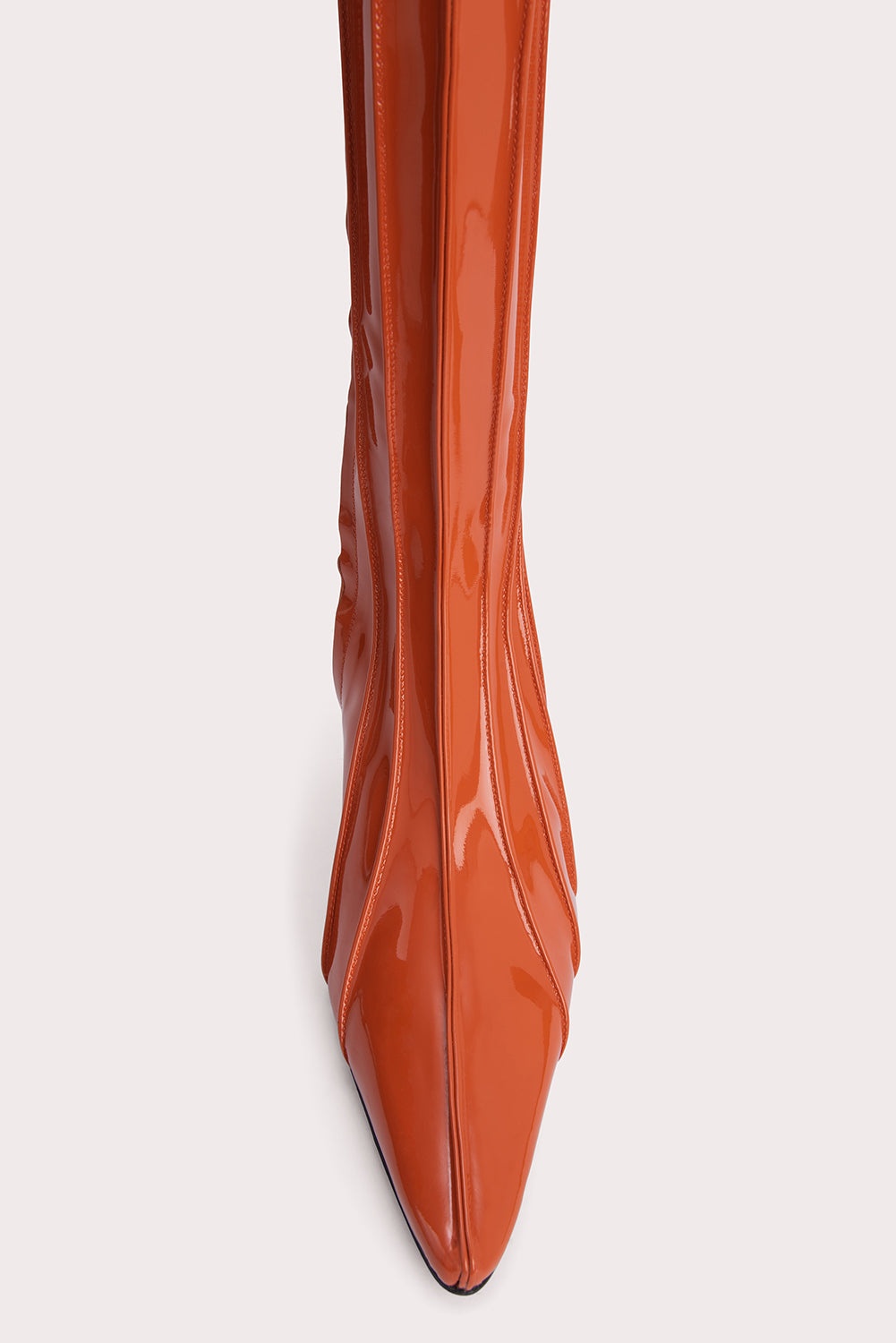 FAYE BURNT ORANGE PATENT LEATHER - 5