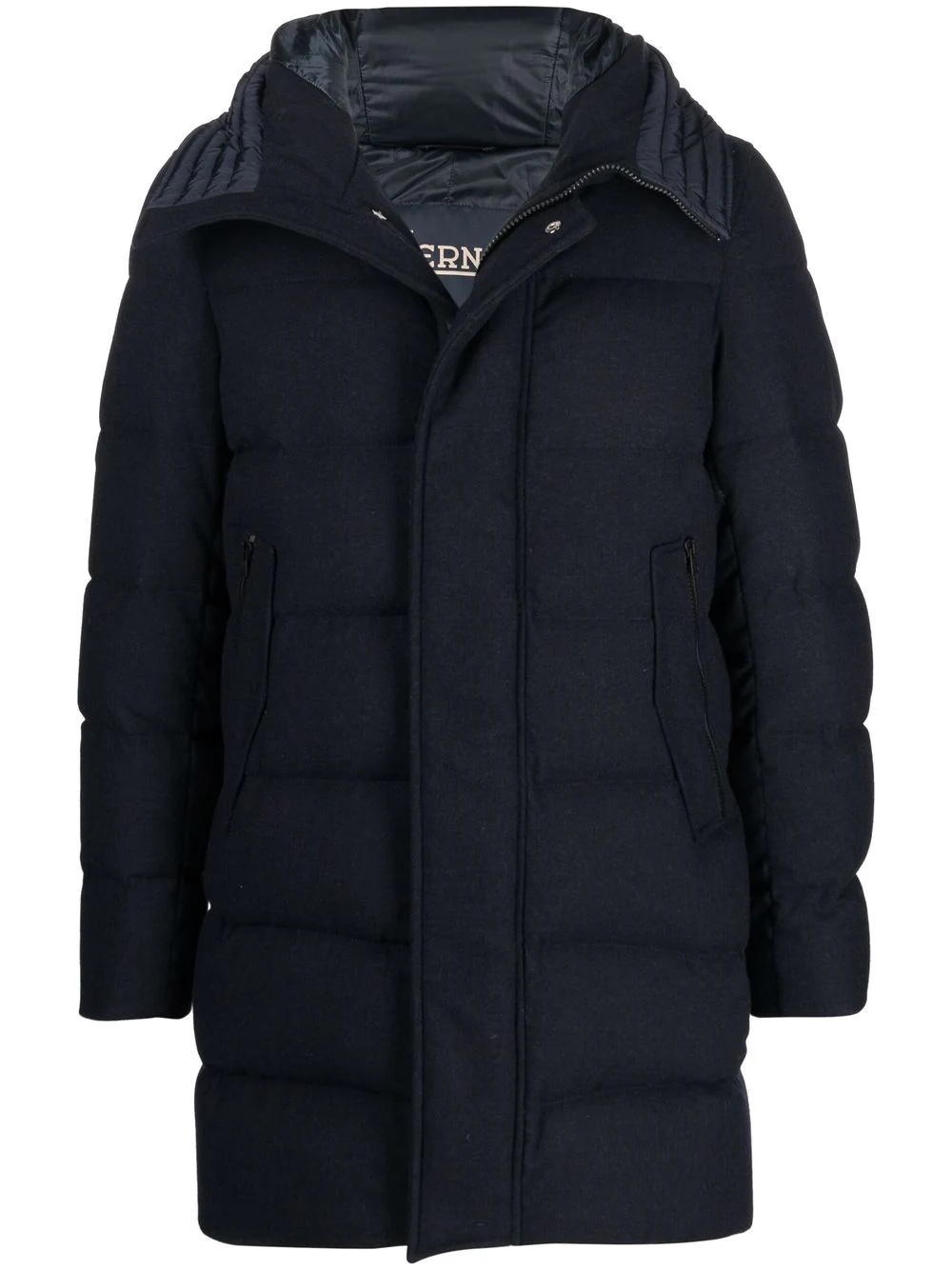 mid-length padded coat - 1