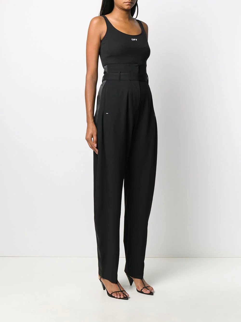 paperbag high-waisted trousers - 3