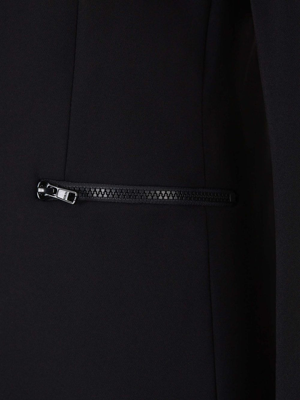 zip pocket single-breasted blazer - 4