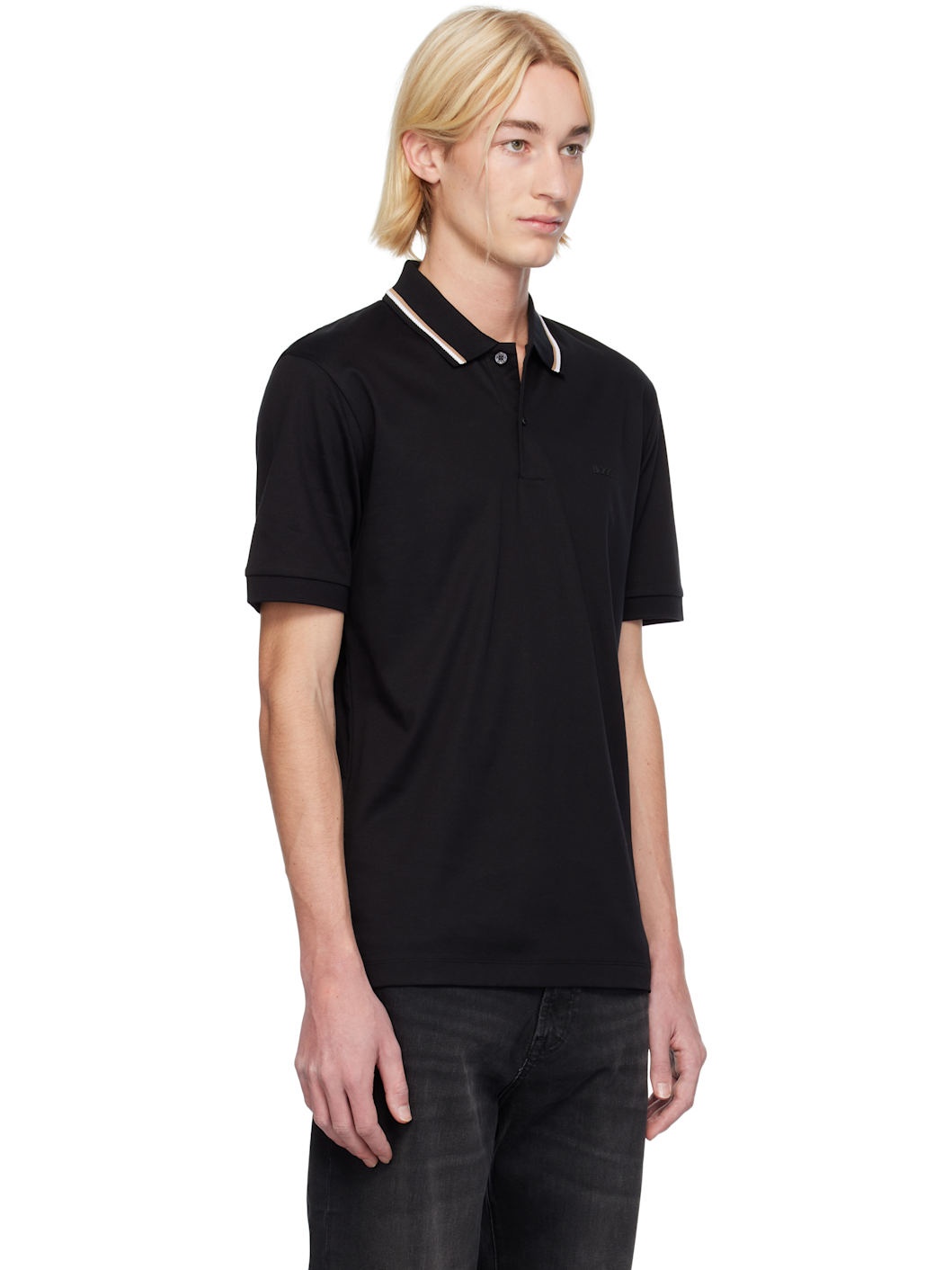 Black Slim-Fit Polo - 2