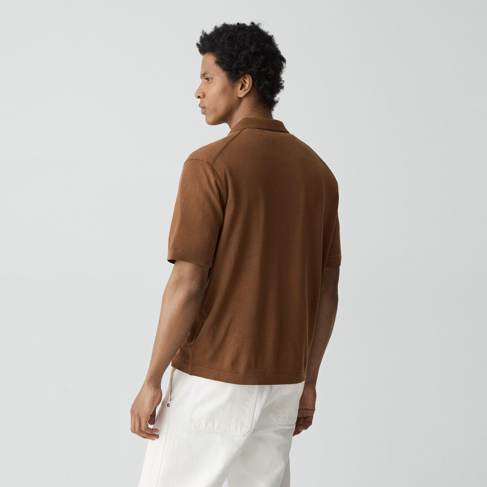 Relaxed Polo Shirt in Regal Wool - 4