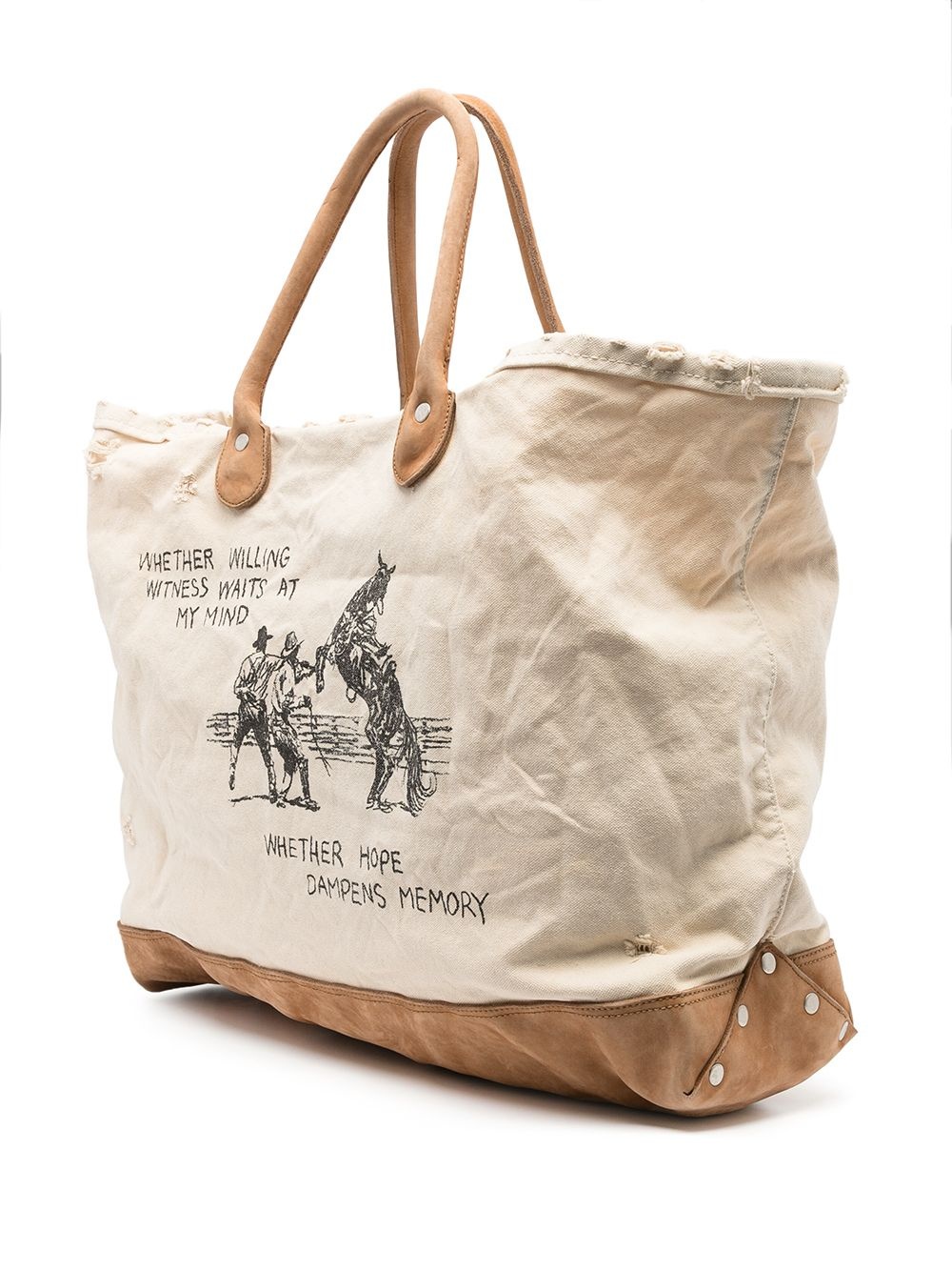 graphic-print canvas tote - 3