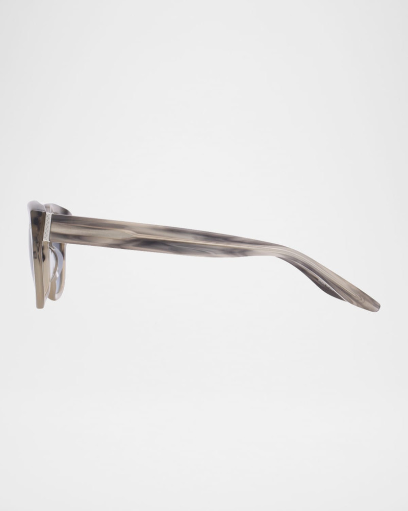 BARTON PERREIRA Men's Demarco Keyhole-Bridge Acetate Rectangle Sunglasses outlook