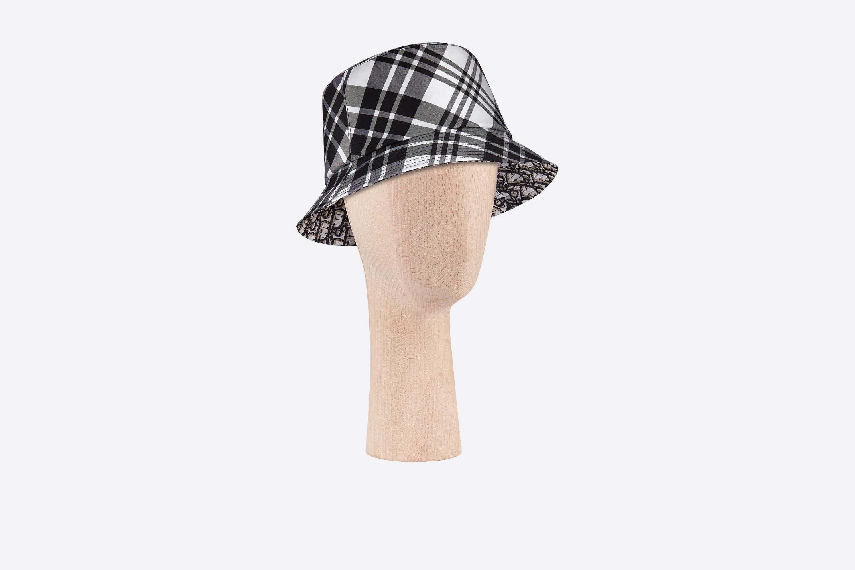 Reversible Check'n'Dior Small Brim Bucket Hat - 1