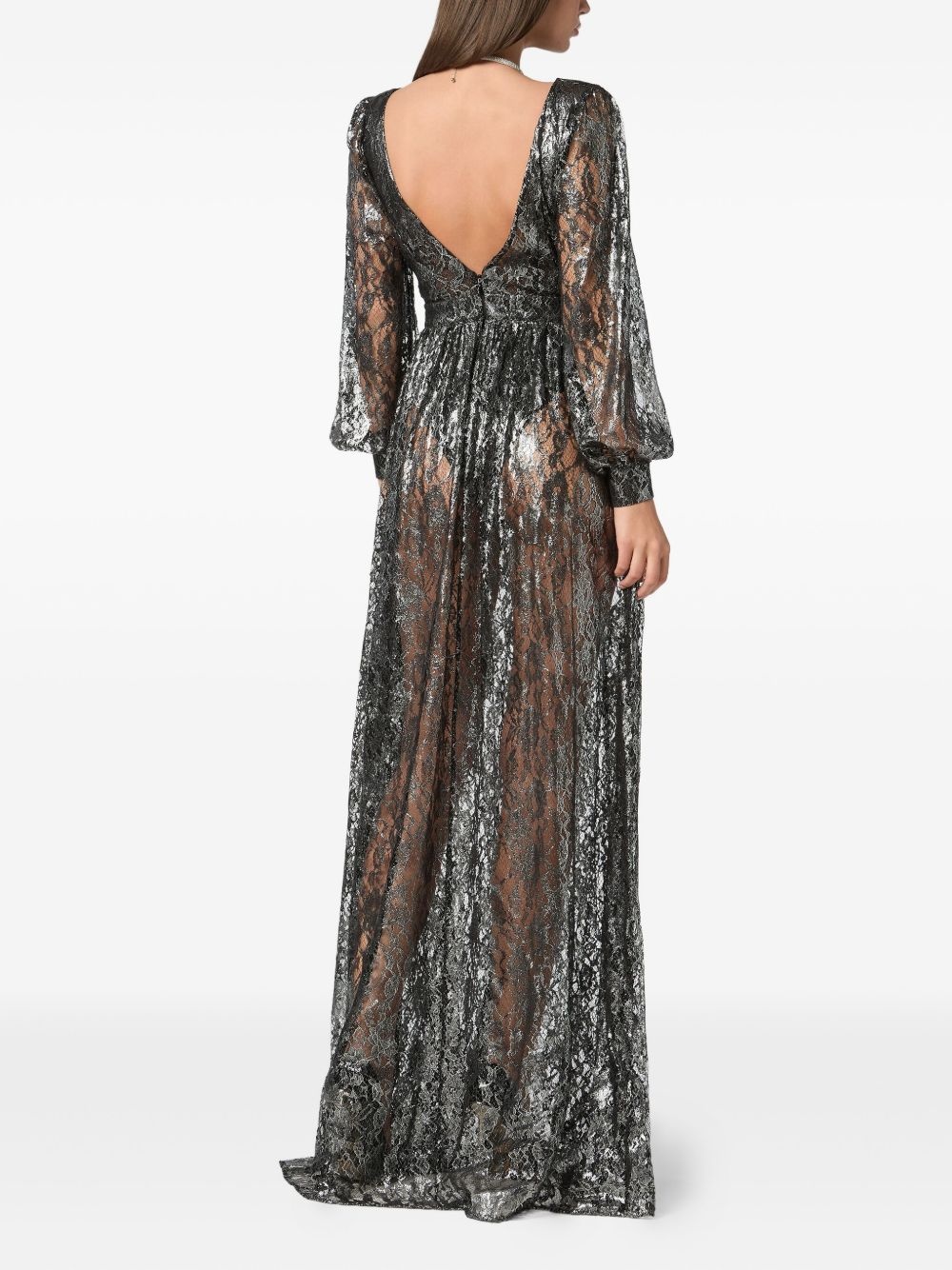 crystal lace maxi dress - 4