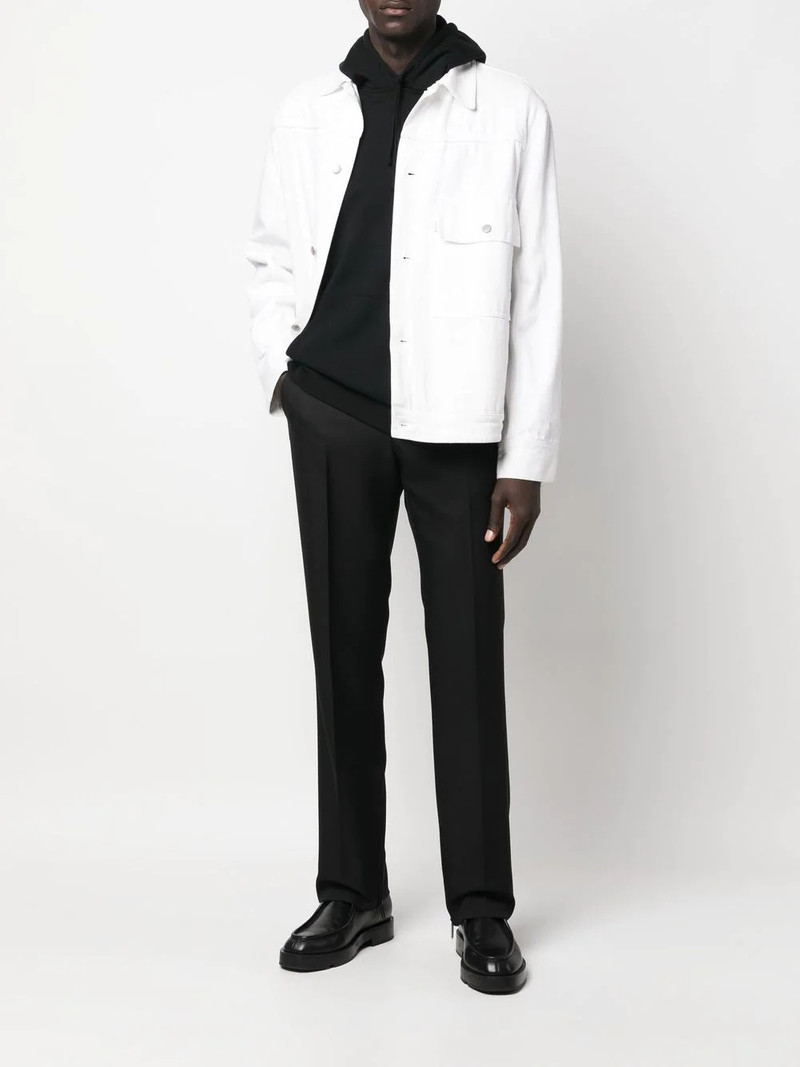 Off-White paperclip-detail straight-leg trousers outlook