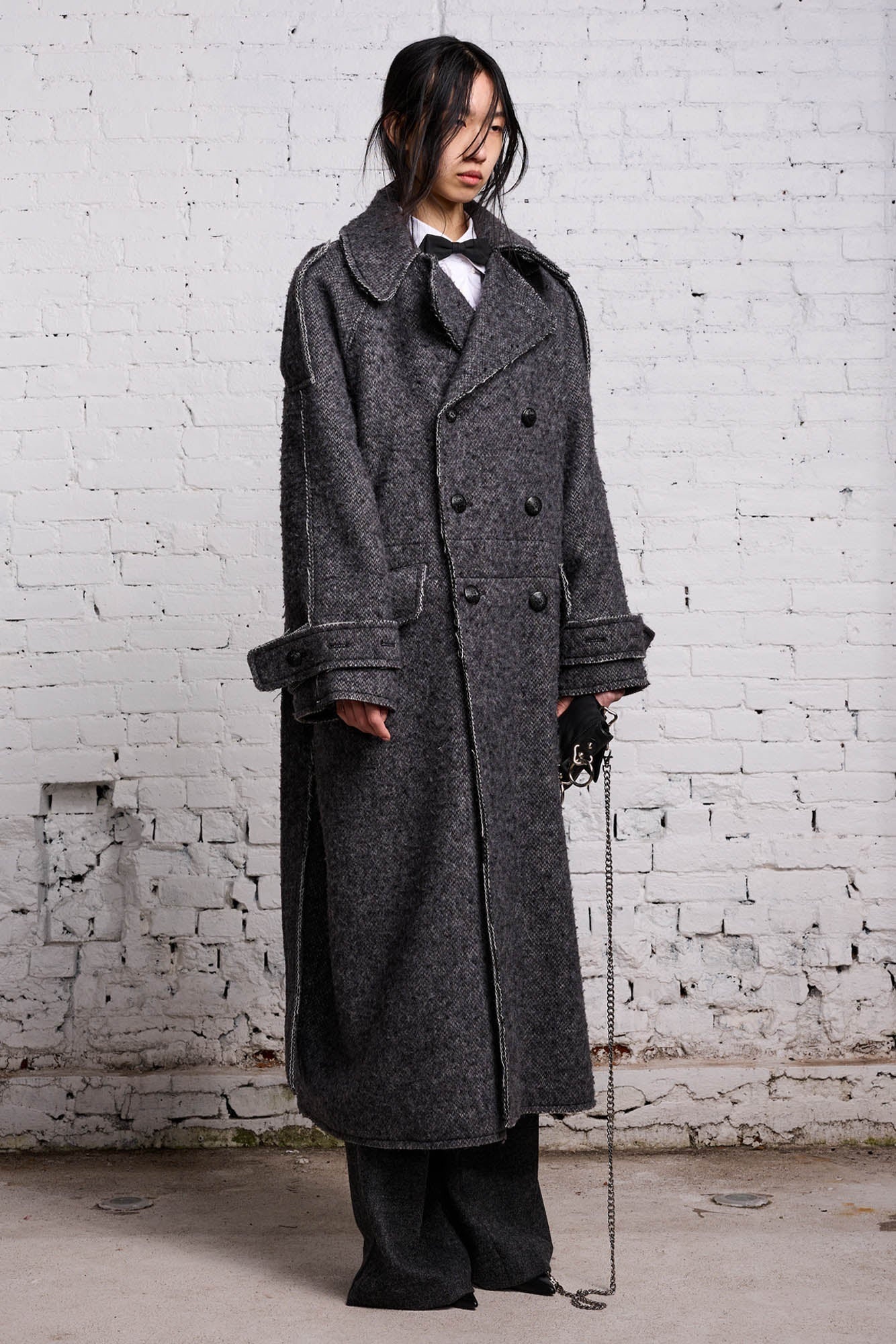 JUMBO MILITARY COAT - HEATHER GREY WOOL - 4