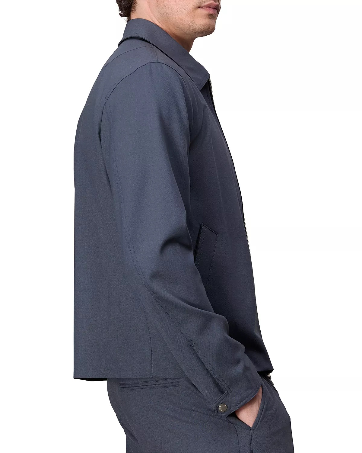 Melrose Wool Blend Twill Full Zip Jacket - 4