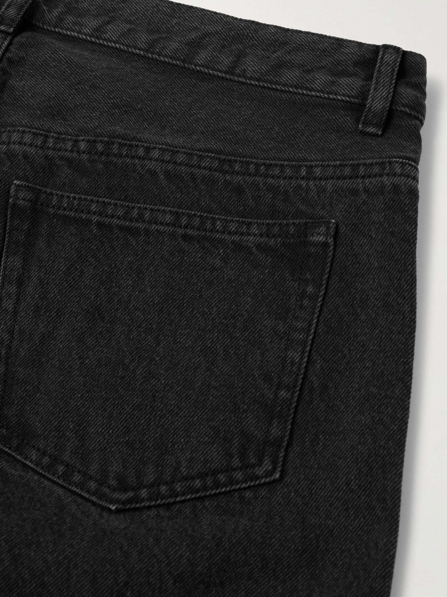 New Standard Slim-Fit Straight-Leg Jeans Black - 4