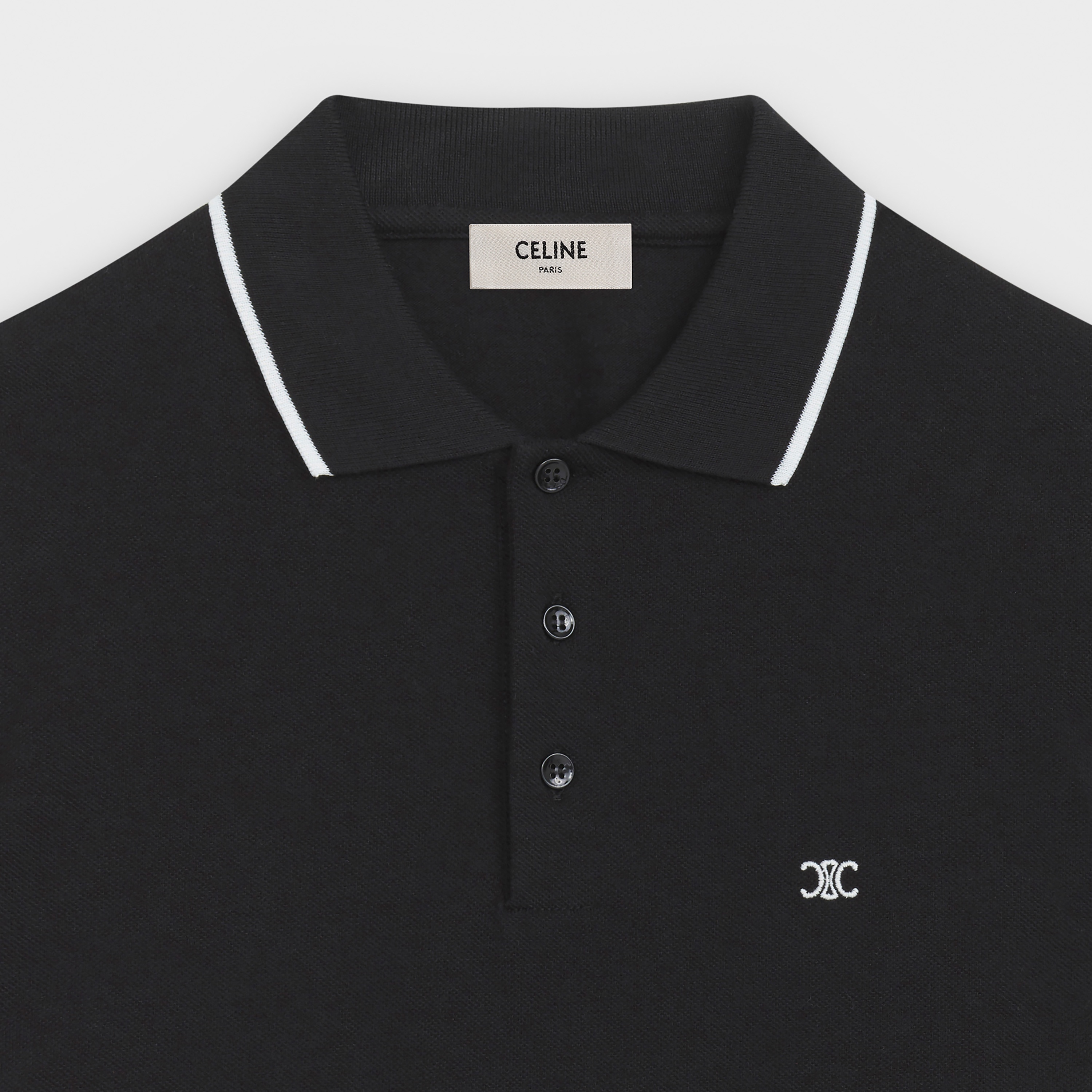 'TRIOMPHE' POLO IN COTTON PIQUÉ - 3