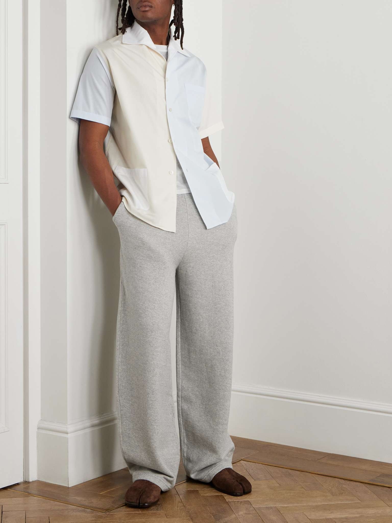 Camp-Collar Colour-Block Cotton-Poplin Shirt - 2
