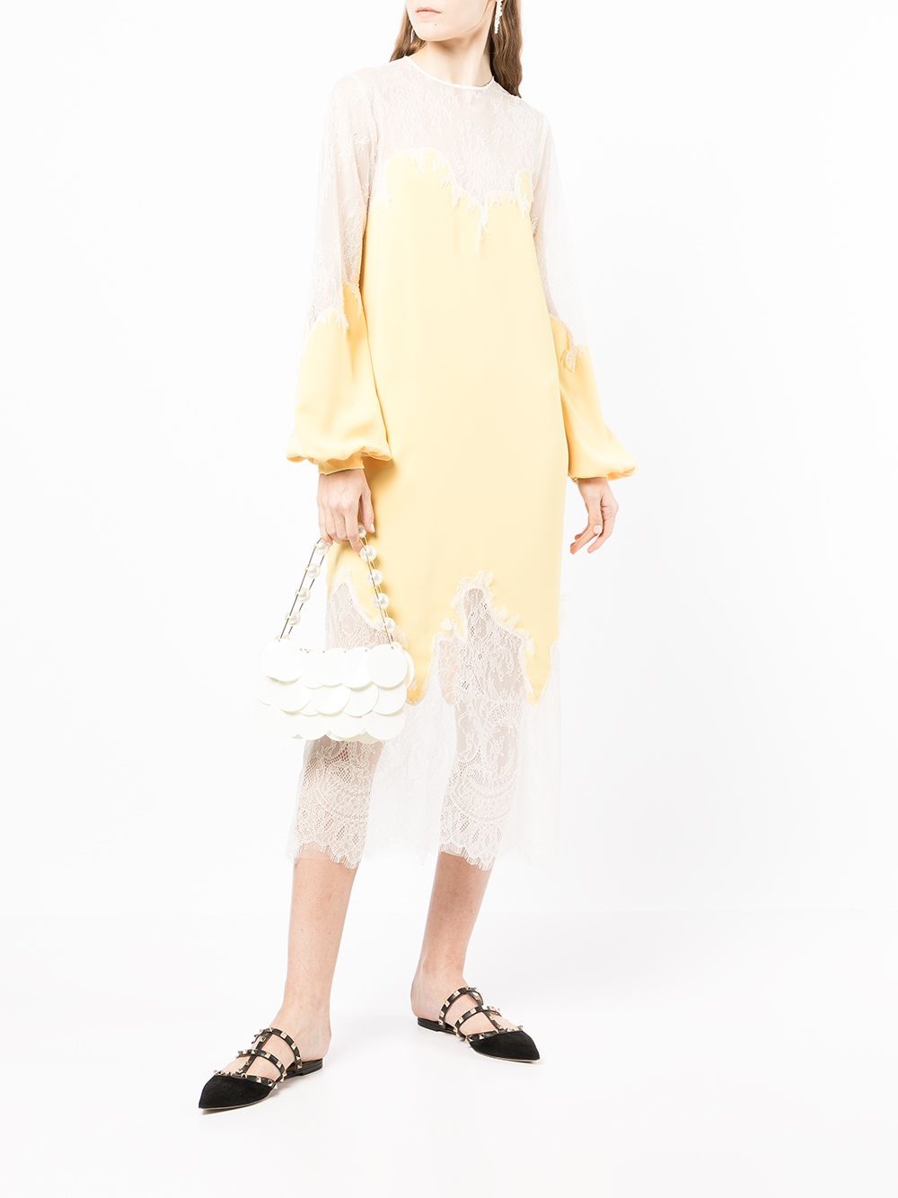 panelled sheer dress - 2