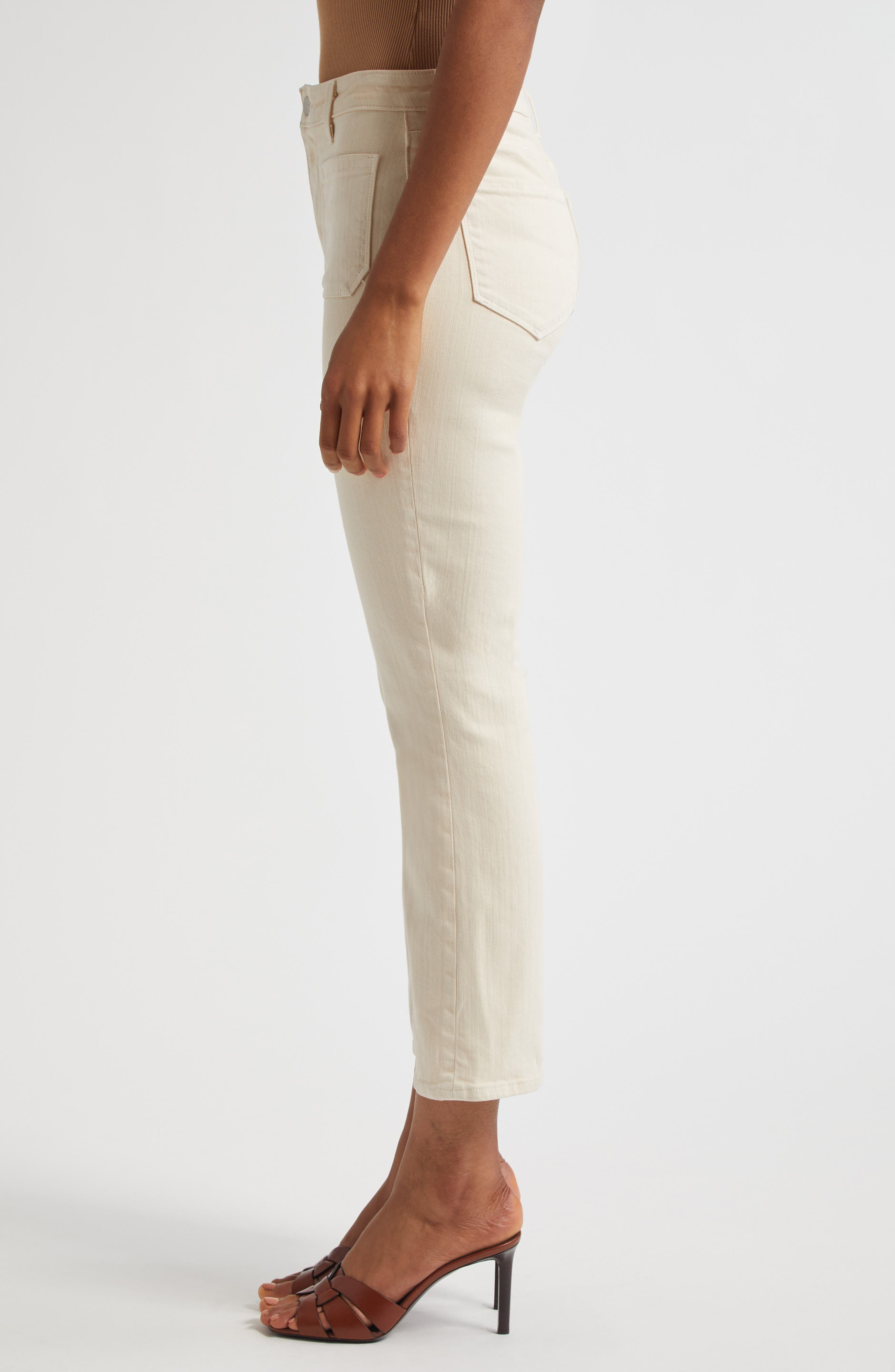 L'AGENCE Noya High Waist Flare Ankle Jeans in French Vanilla at Nordstrom - 4