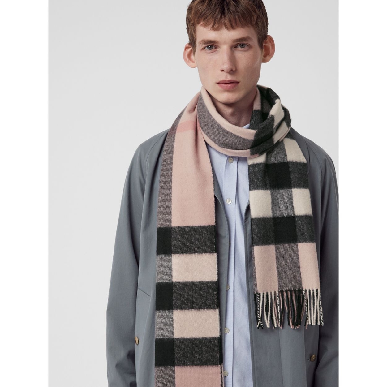 Check Cashmere Scarf - 8