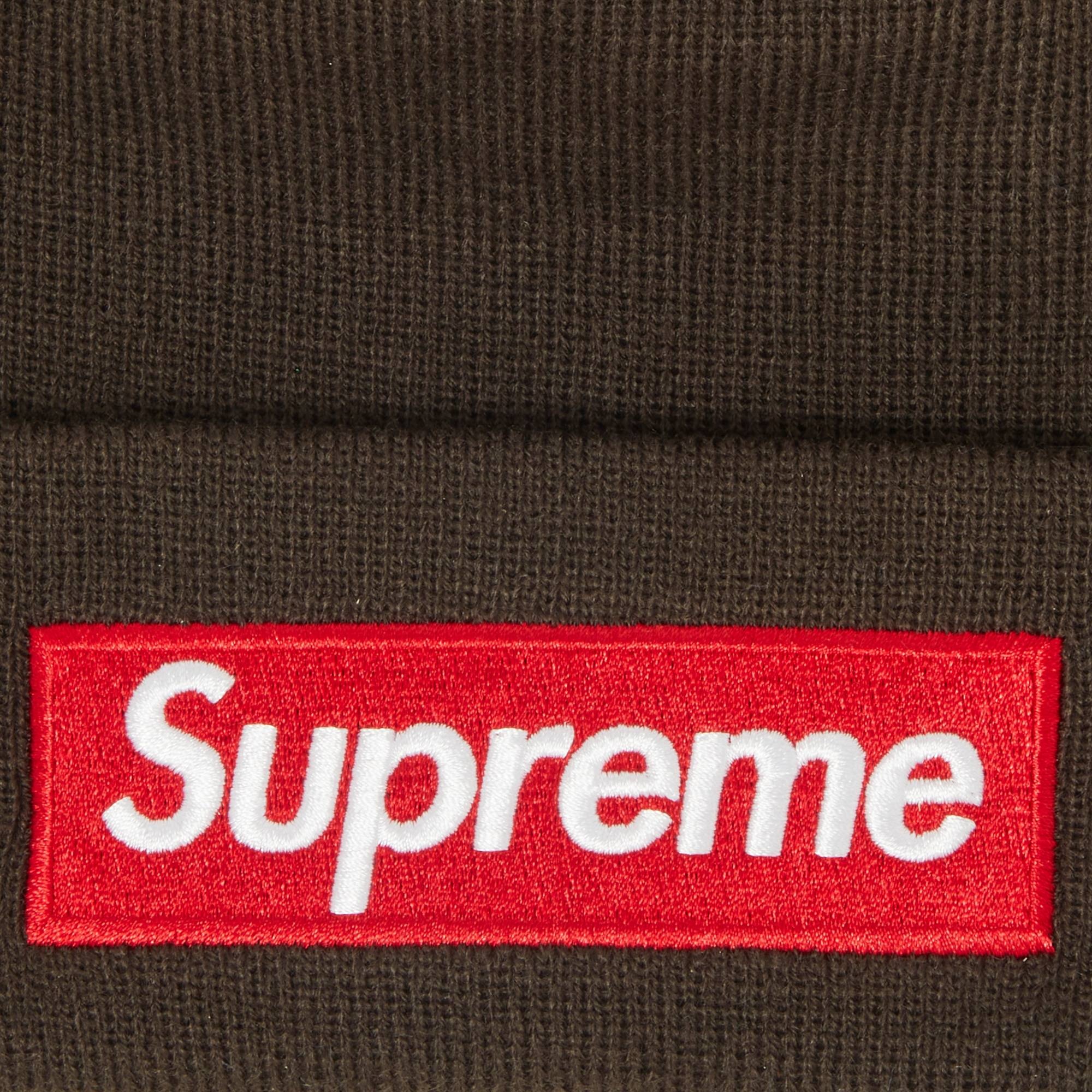 Supreme x New Era Box Logo Beanie 'Brown' - 3