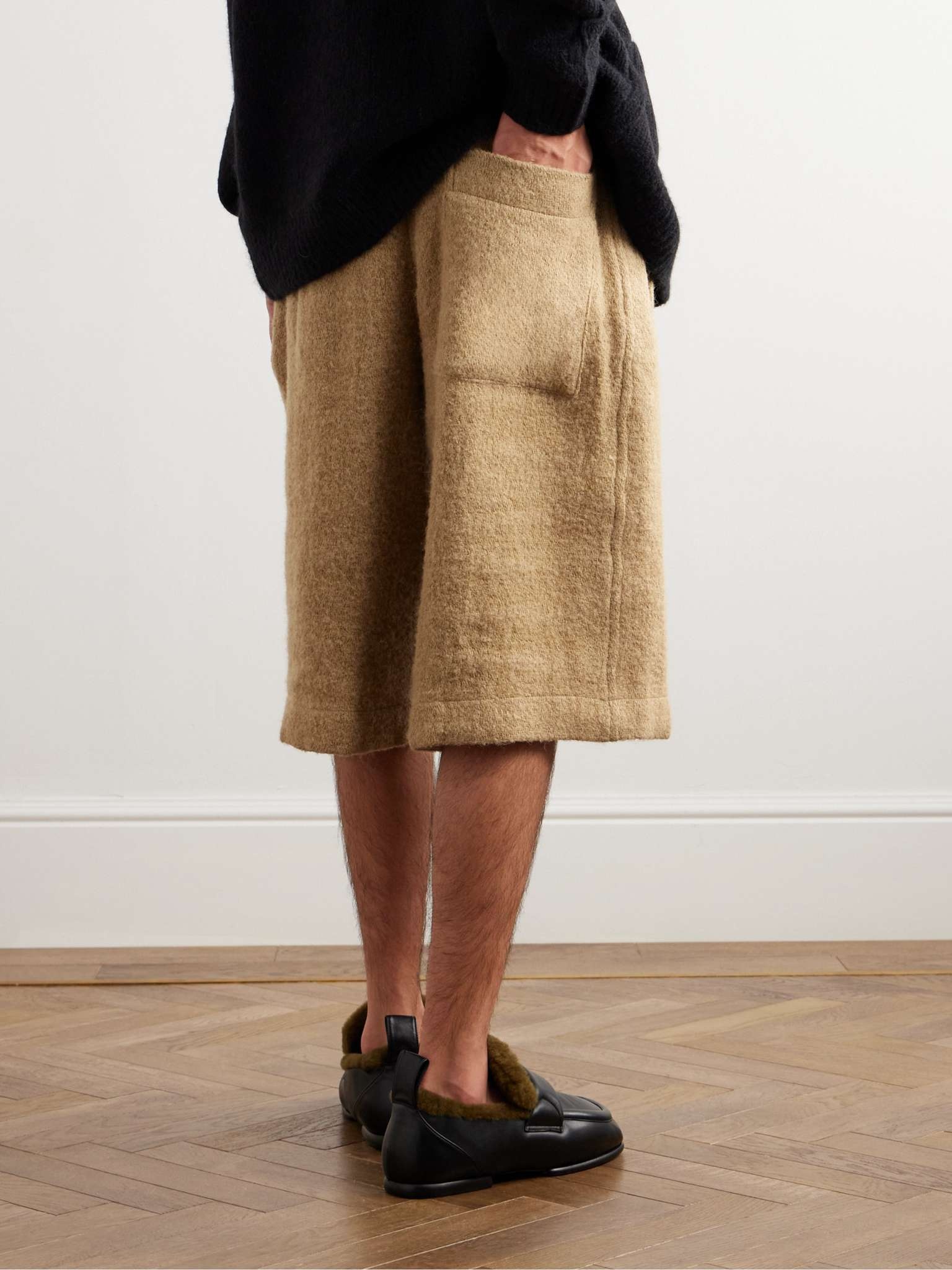 【送料&関税込】Dries Van Noten Brown Cotton Blend Gamba Tan Dries Van Noten Wool-blend gabardine trench coat Dries Van Noten