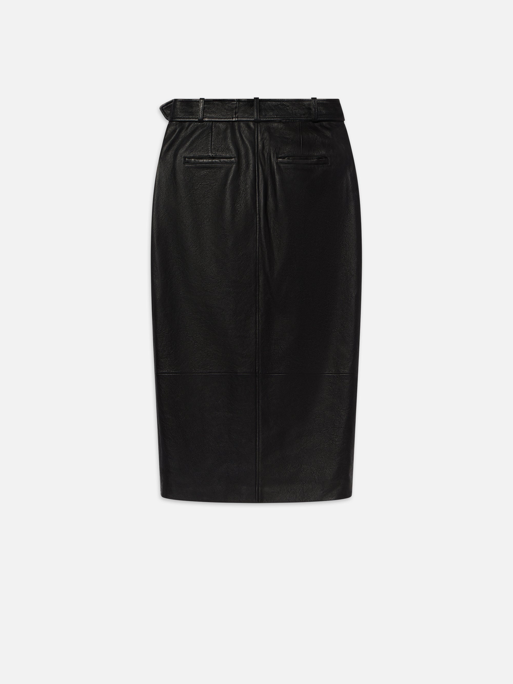 Biker Pencil Skirt in Black - 3