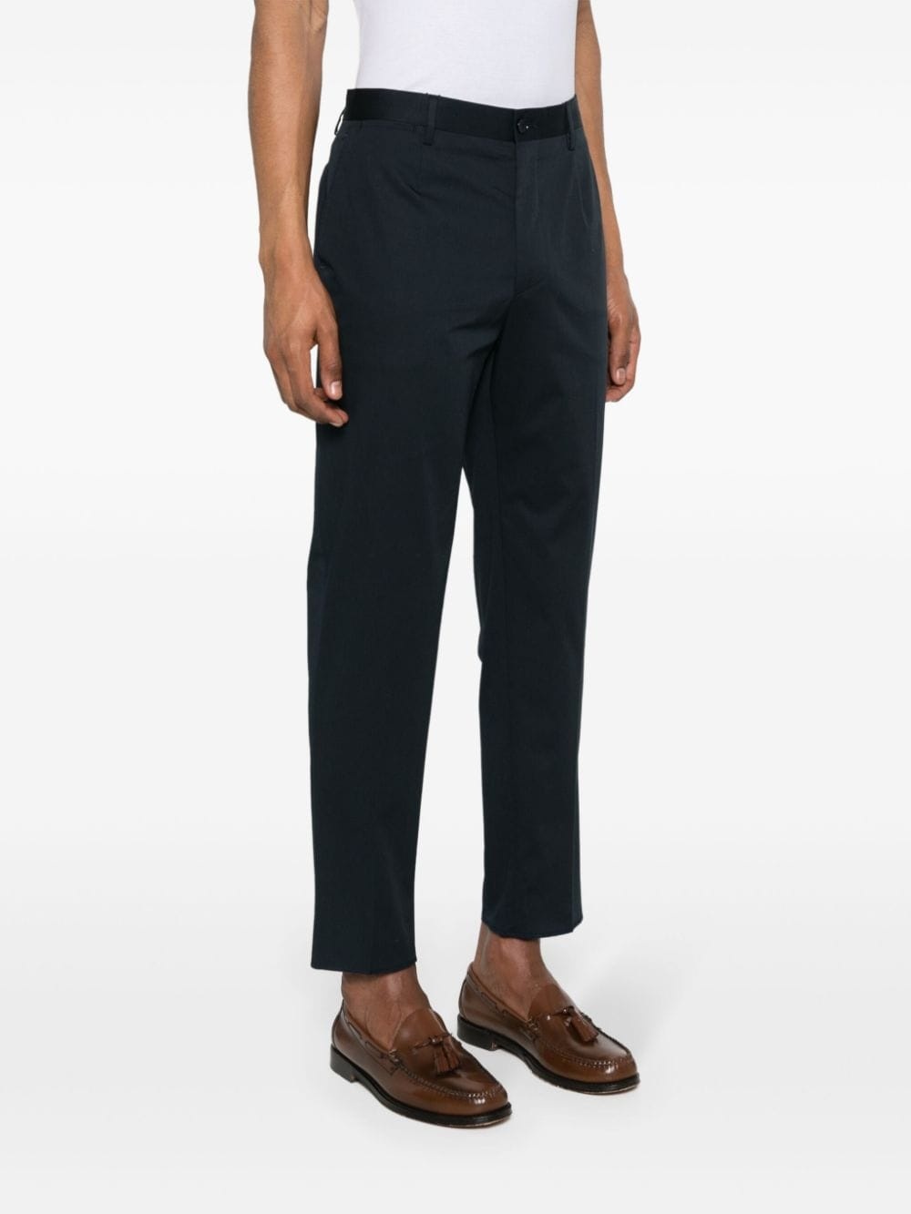 tapered cotton chino trousers - 3