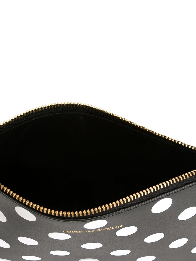 Comme Des Garçons polka dot-printed zip-up pouch outlook