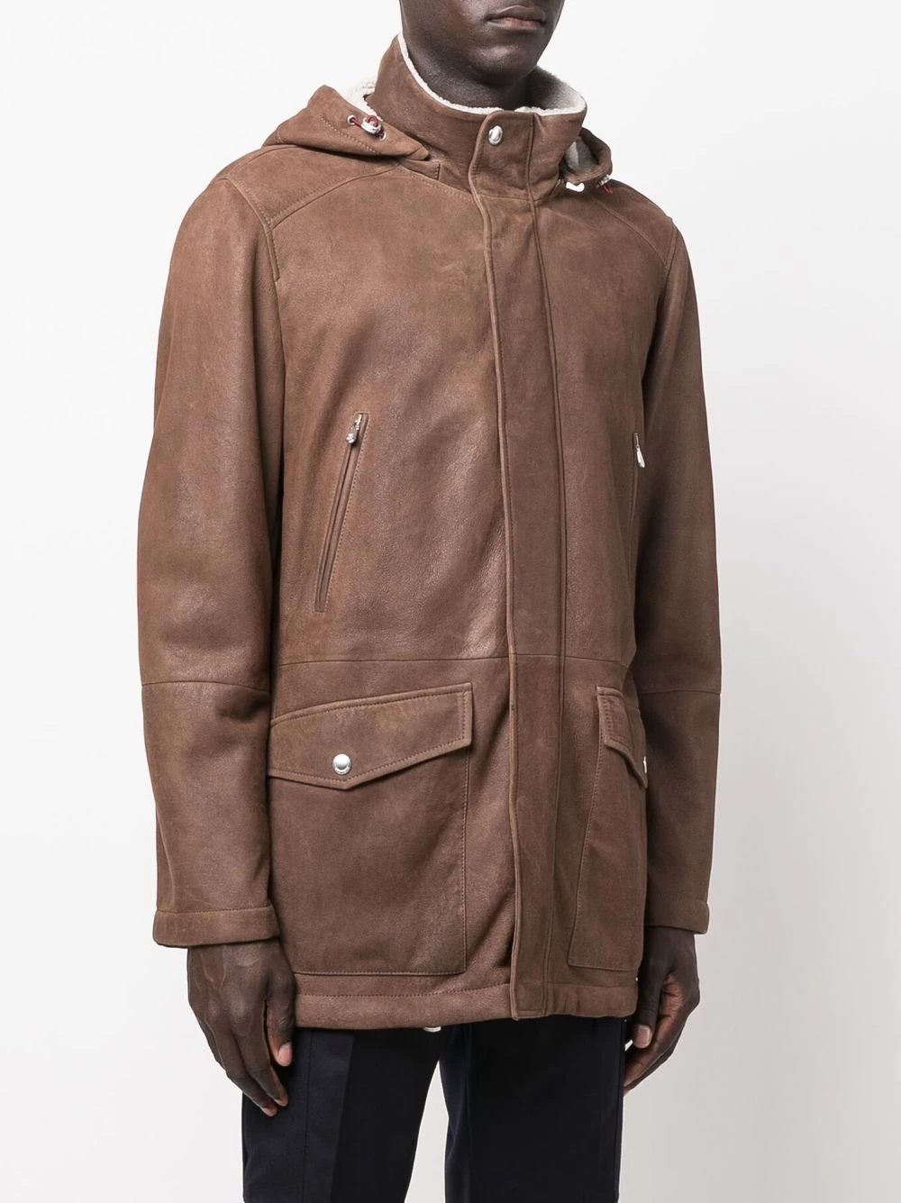 detachable hood-detail coat - 3