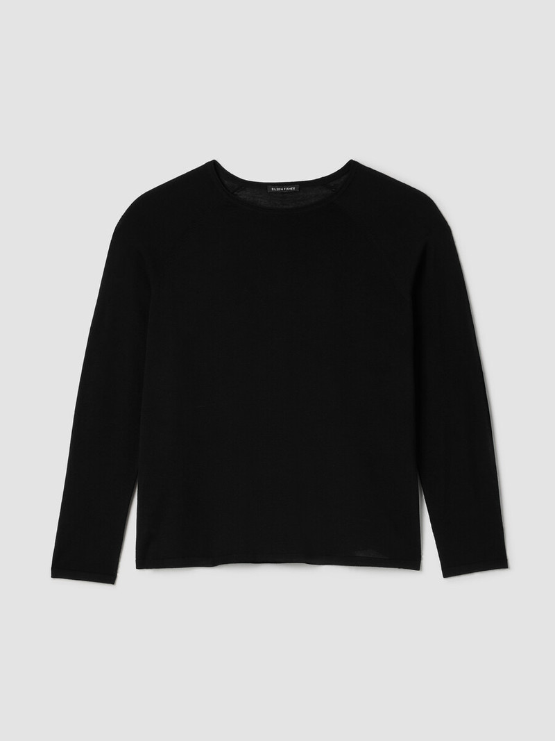 Superfine Merino Crew Neck Top in Regenerative Wool 1