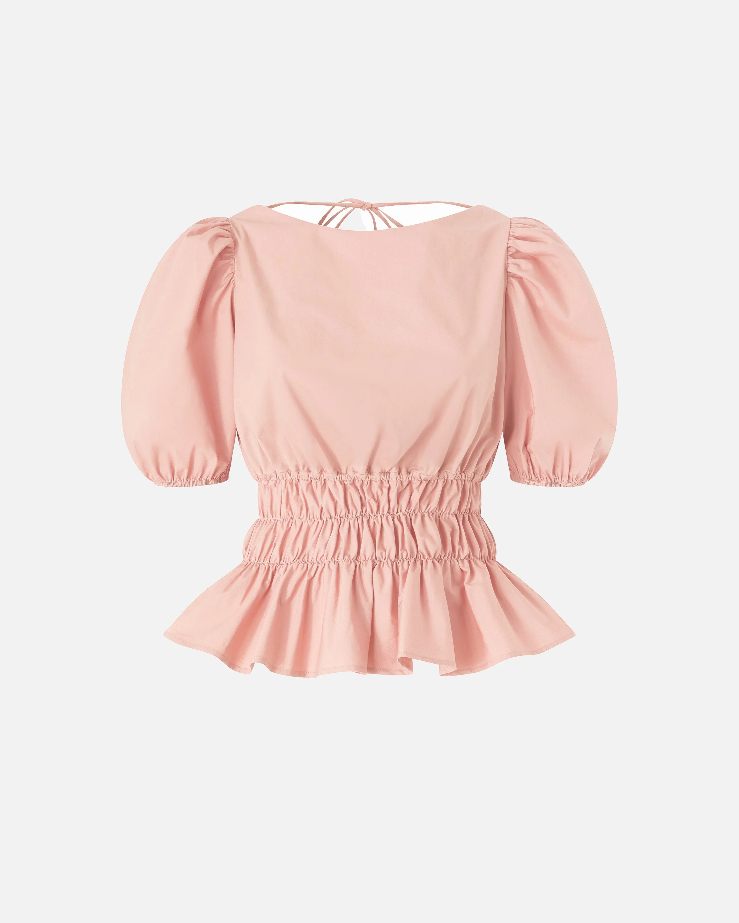 CROPPED TOP WITH RUFFLES AND OPEN BACK - 1