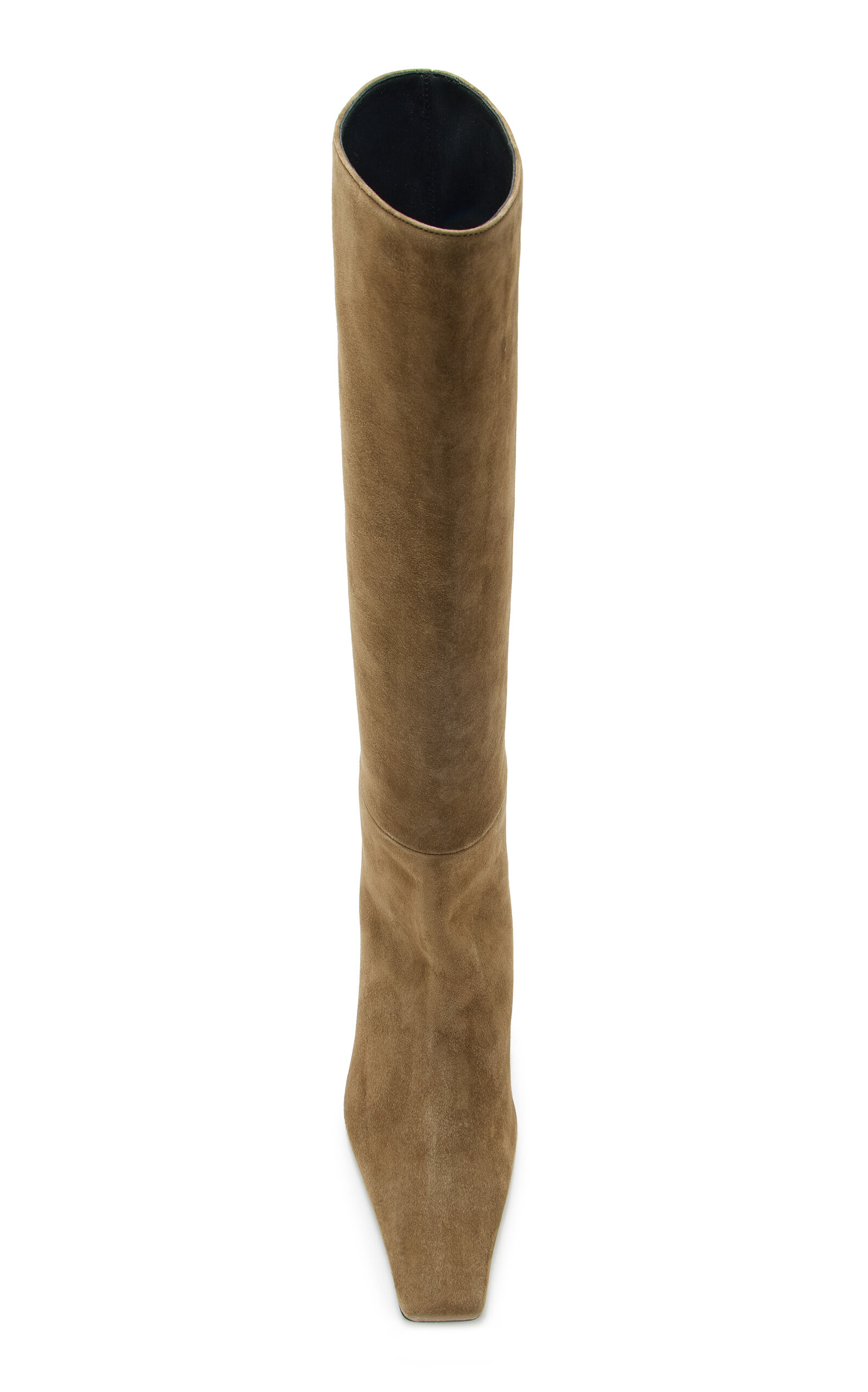 Trap Suede Knee Boots green - 5