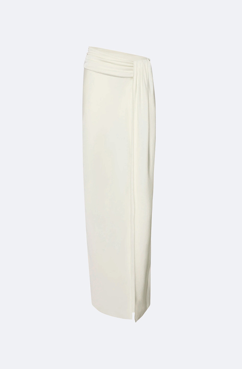 Satin Asymmetric Maxi Skirt 1