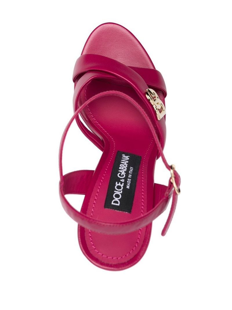 logo-plaque platform sandals 4