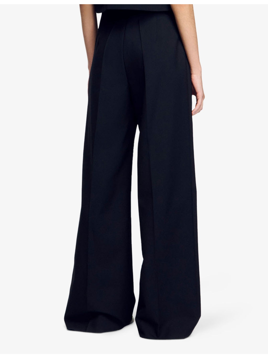 Wide-leg mid-rise wool-blend trousers - 4