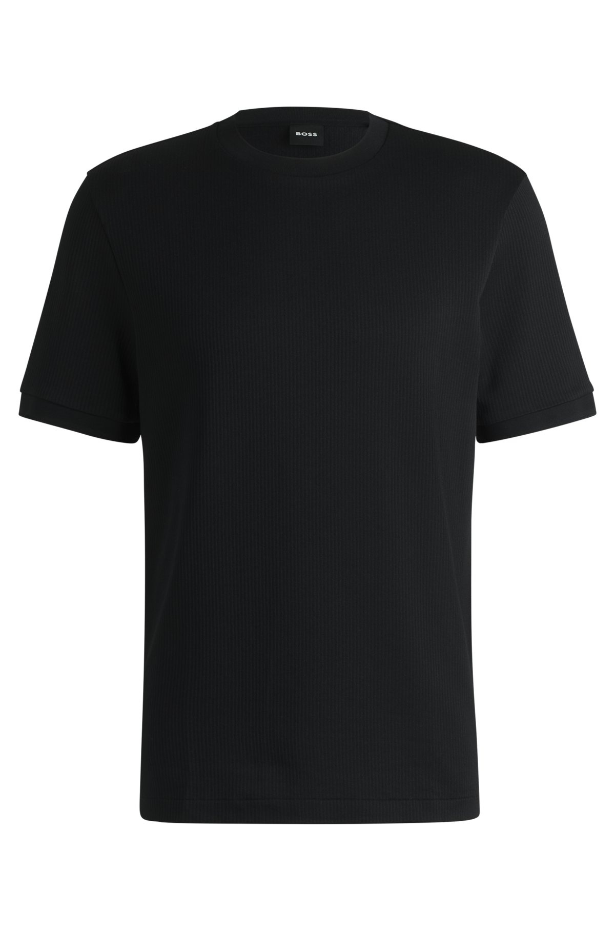 REGULAR-FIT T-SHIRT IN SEERSUCKER FABRIC - 1