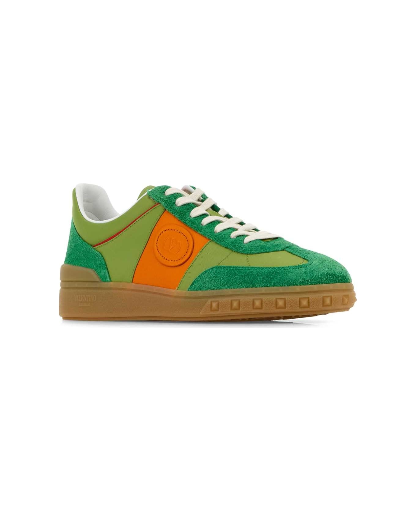 Multicolor Suede And Fabric Upvillage Sneakers - 2