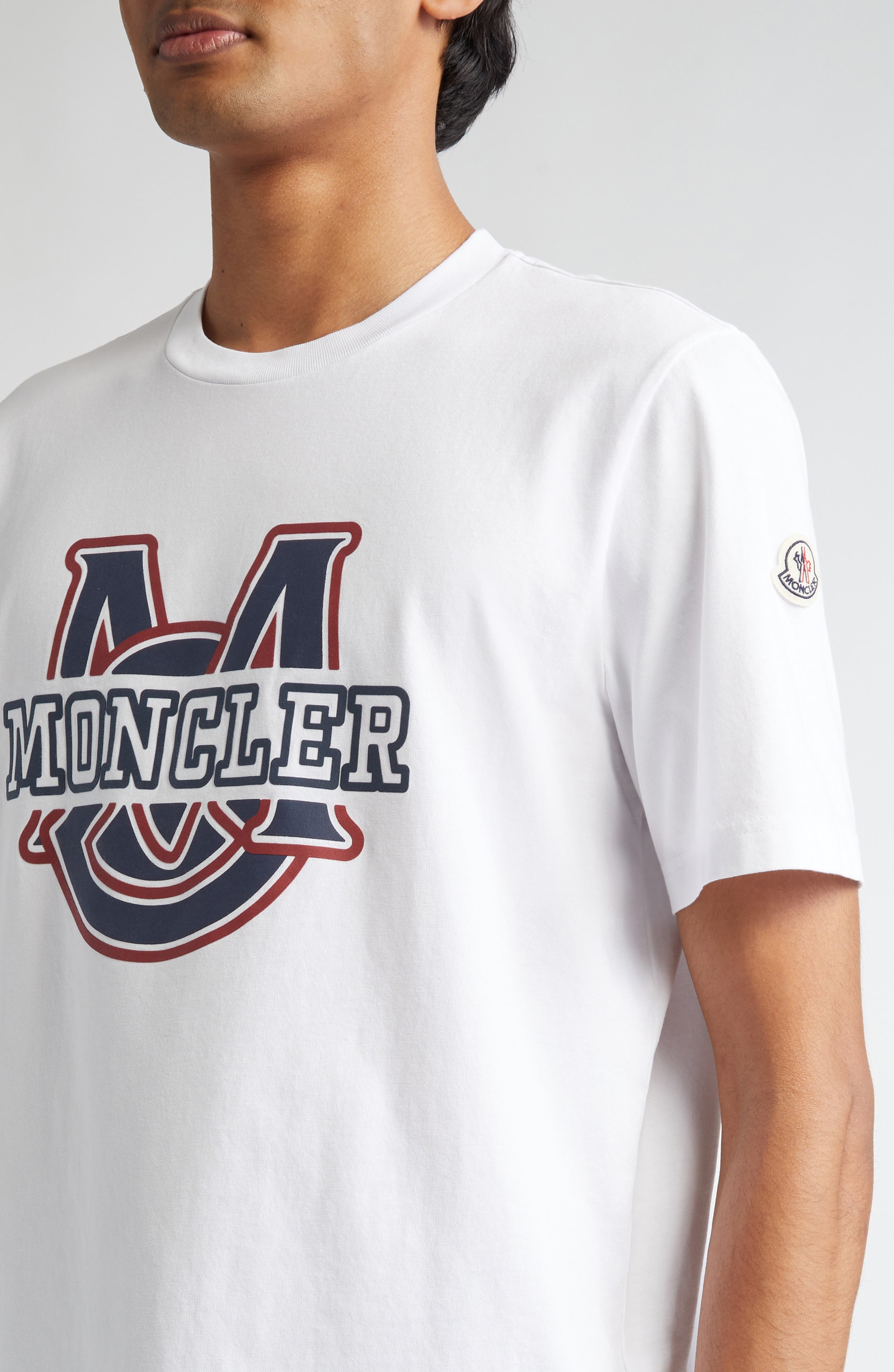 Moncler Logo Graphic T-Shirt in White at Nordstrom - 4