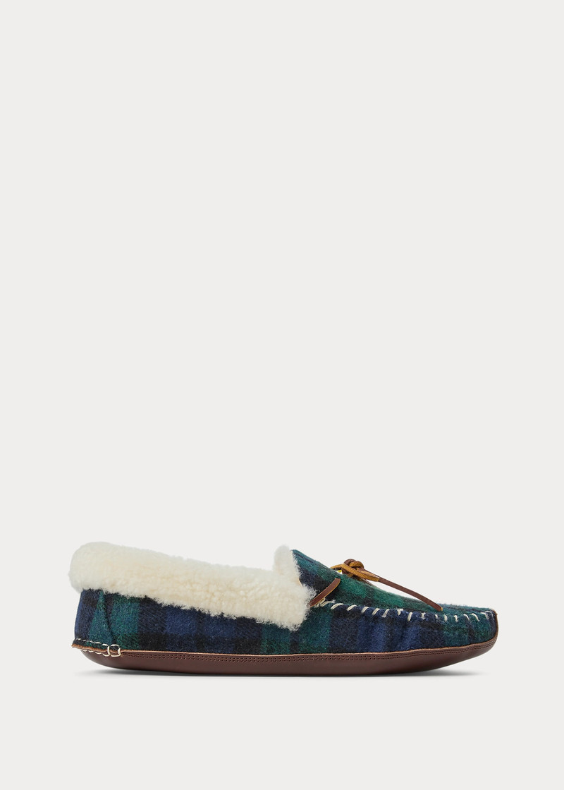 Yarmond Shearling-Lined Plaid Slipper 1