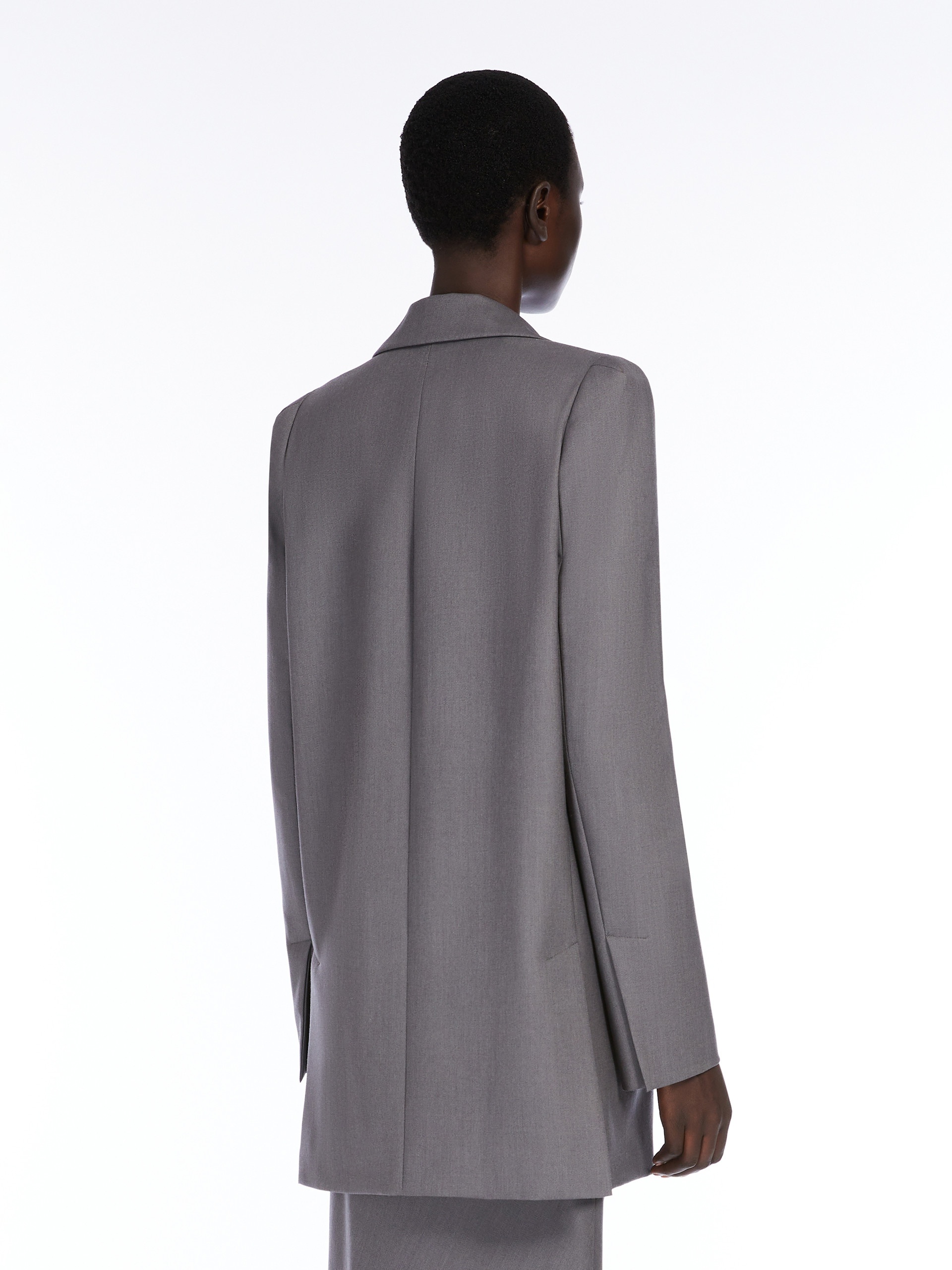 EBRIDI Single-breasted wool, mohair and silk blazer - 4