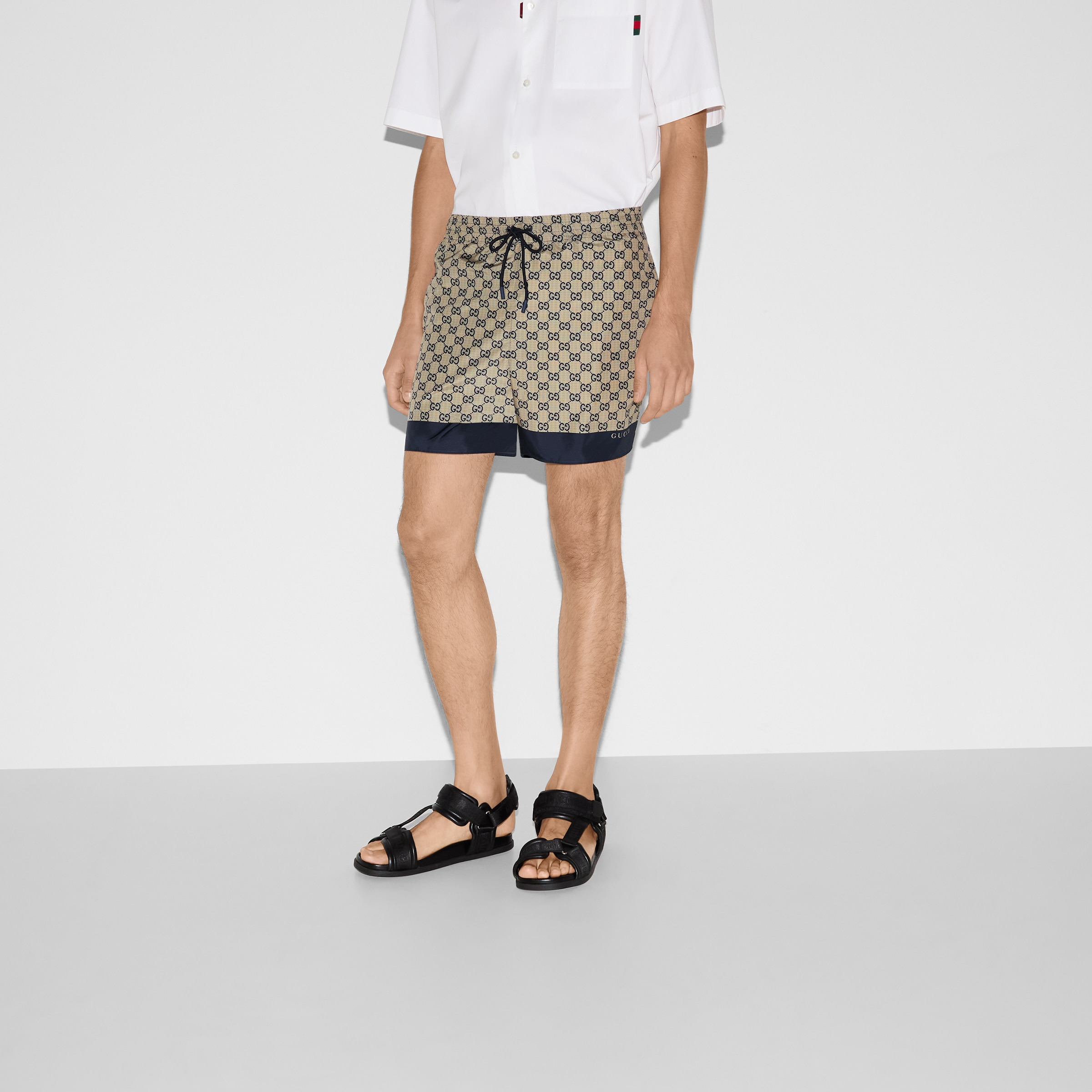 Printed poplin tech swim shorts - 3