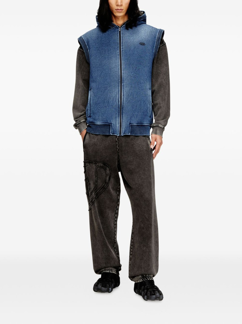 Diesel S-Hakel logo-detail zip-up hoodie outlook