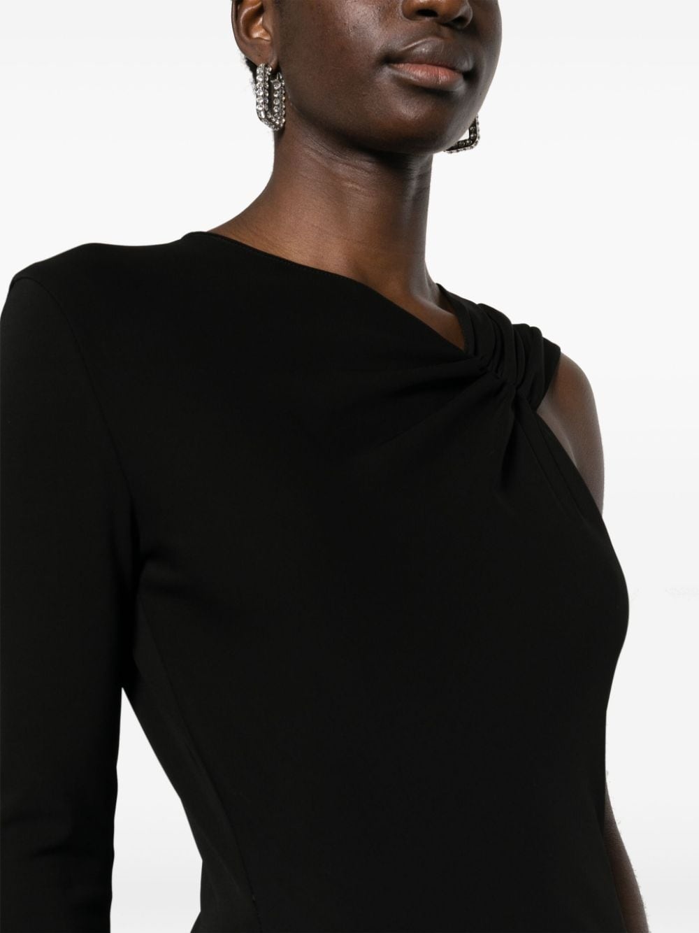 knot-detail asymmetric maxi dress - 5