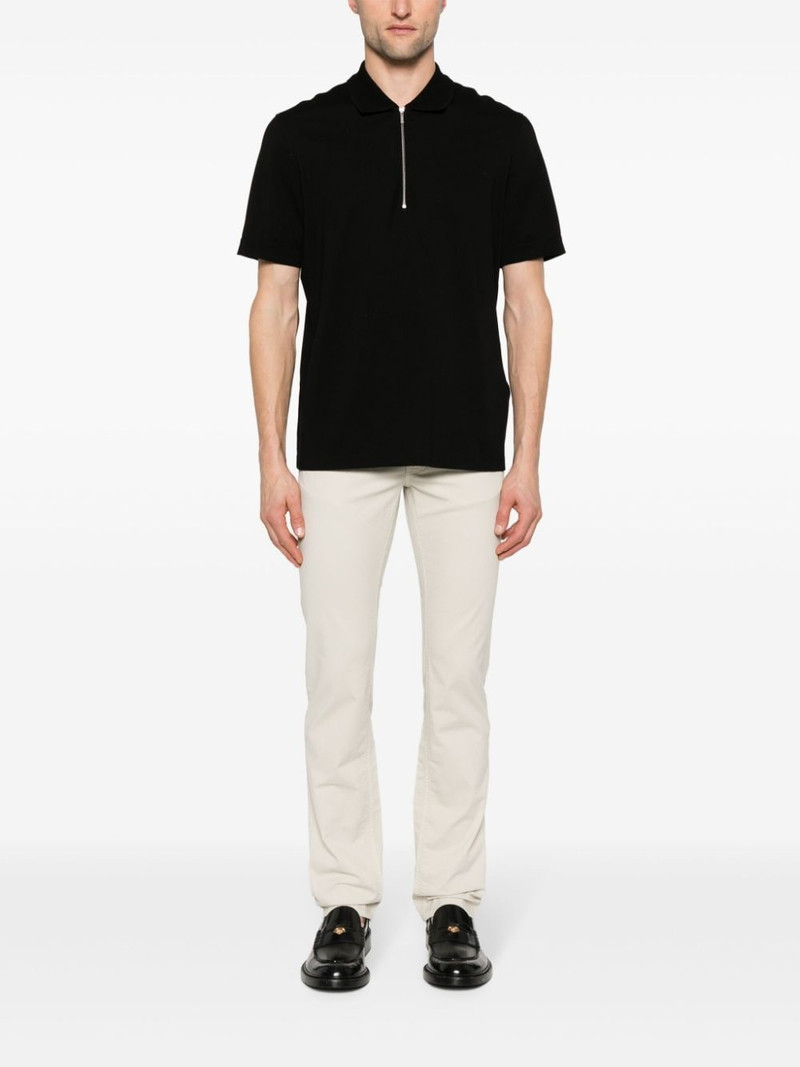 Brioni logo-appliquÃ© trousers outlook