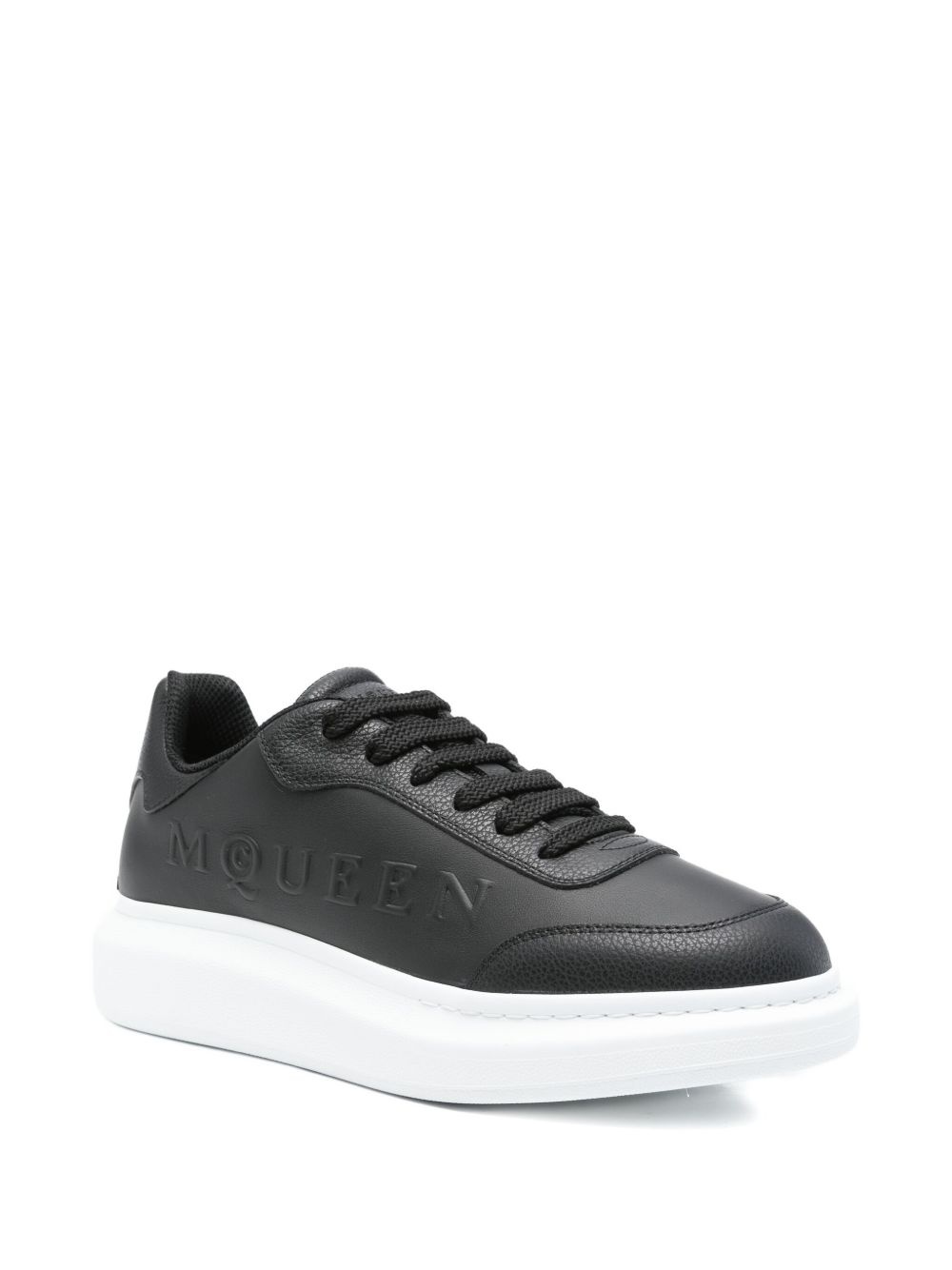 logo-embossed platform sneakers - 2