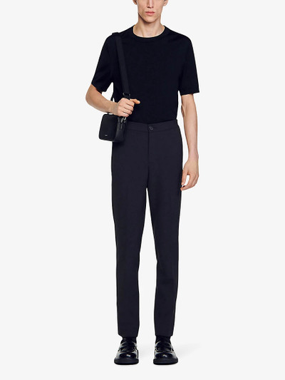 Sandro High-rise stretch-jersey trousers outlook