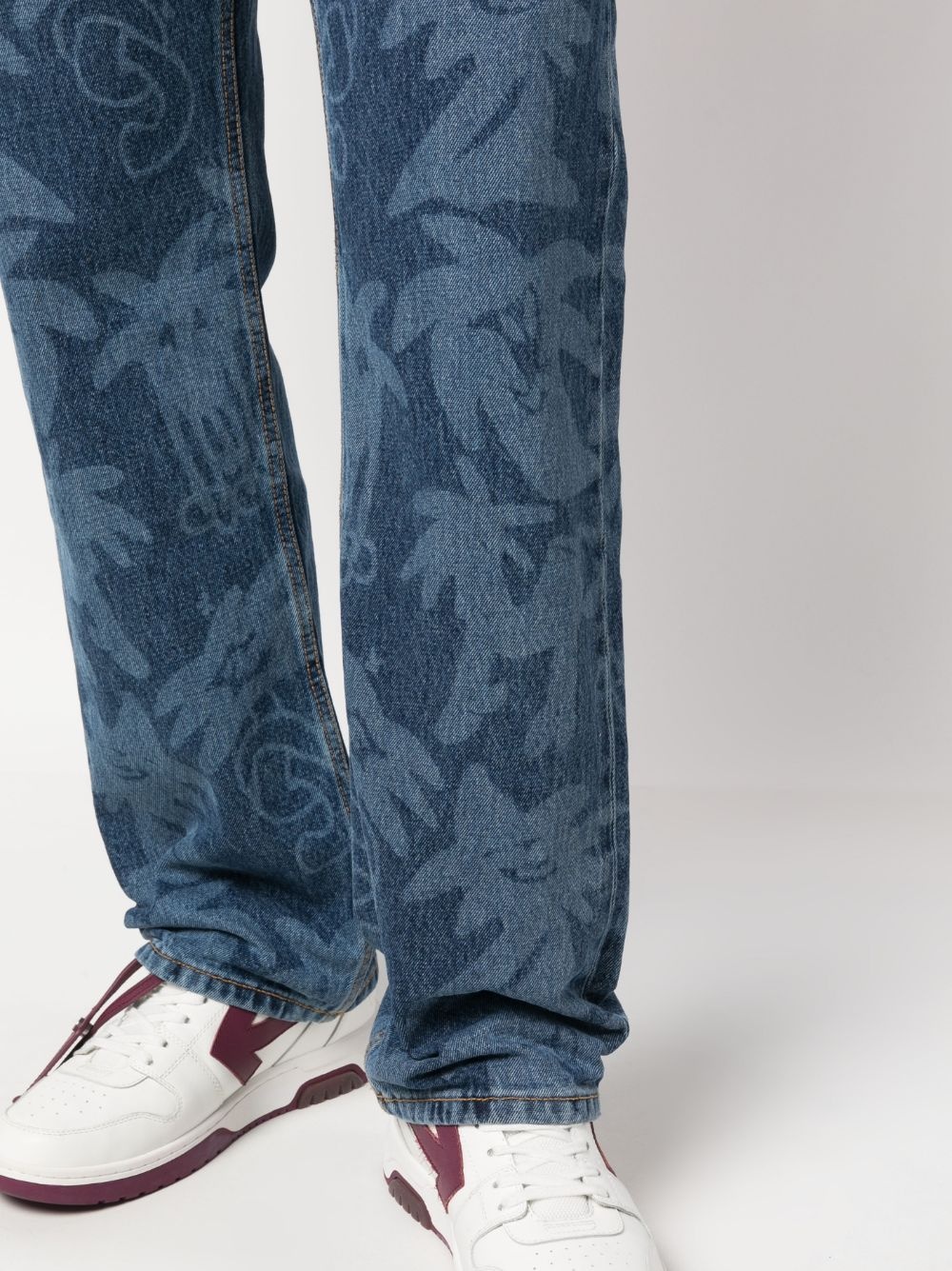 Palmity palm tree-print jeans - 6