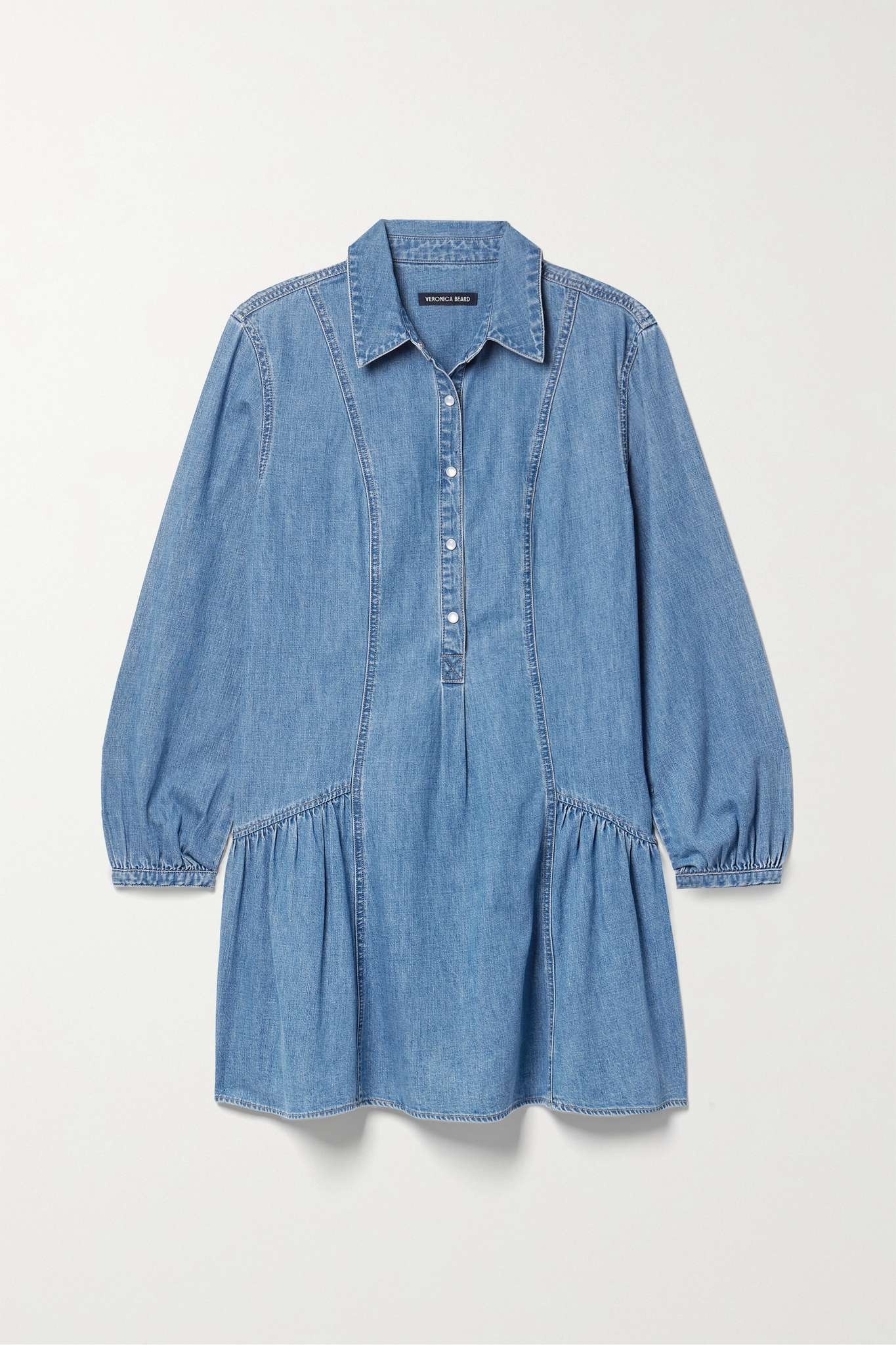 Chaia gathered denim mini dress - 1