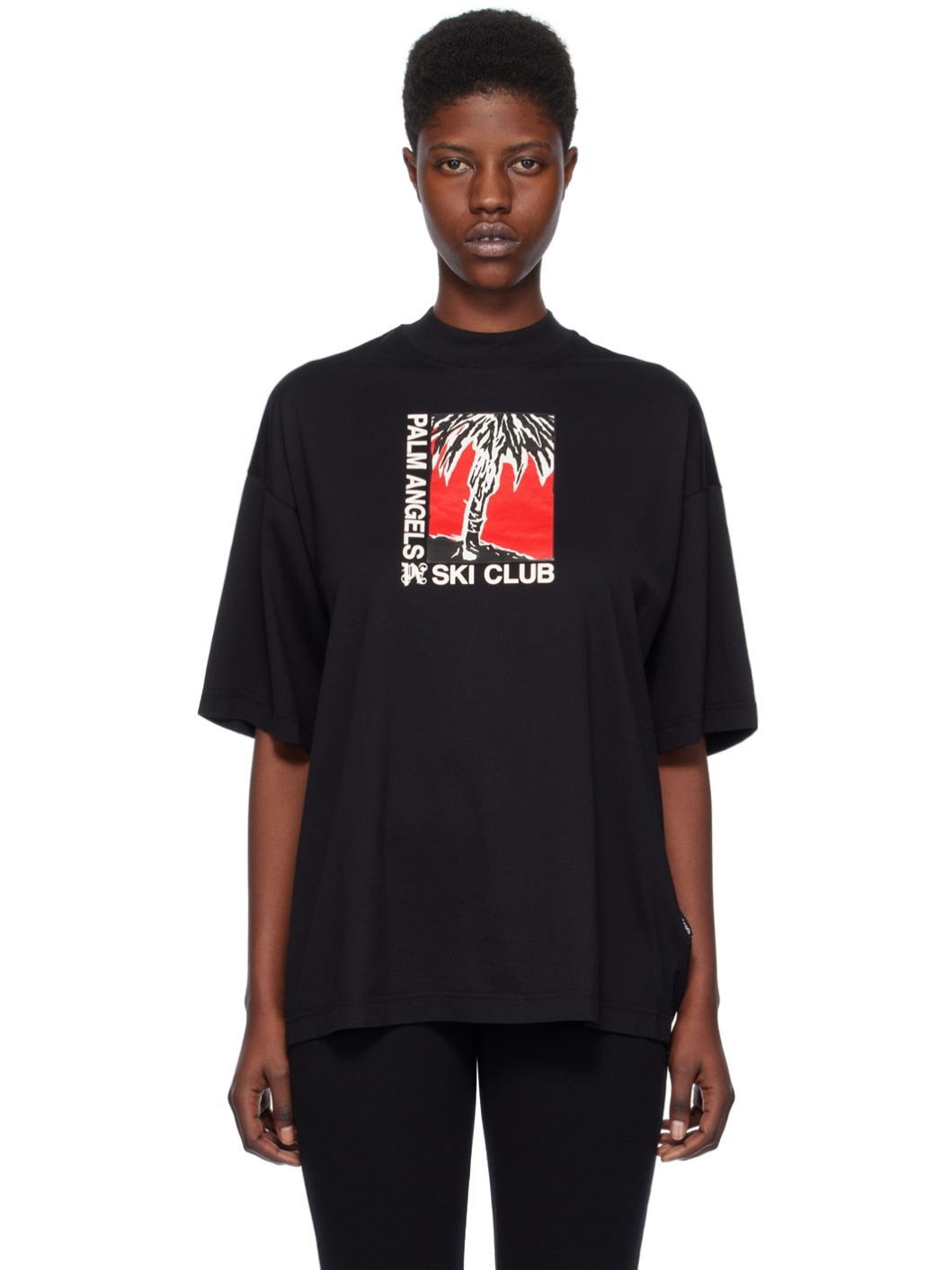 Black 'Ski Club' T-Shirt - 1